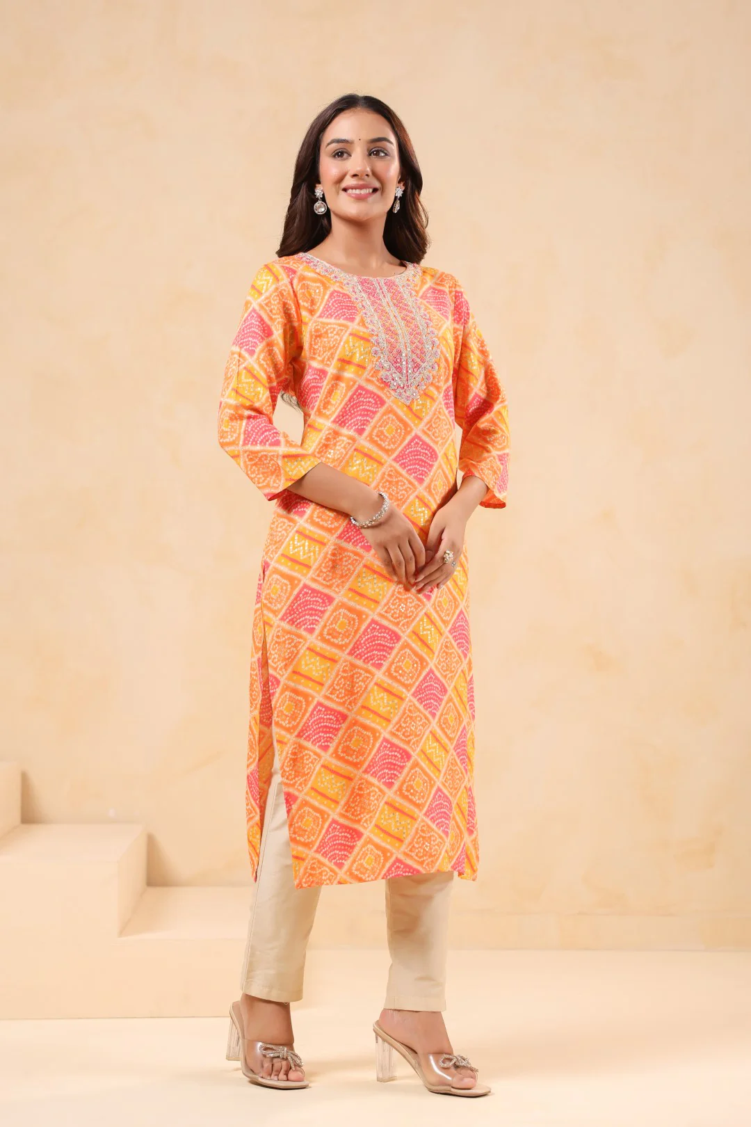 Varisha Mango Printed Work Kurti - Image 4