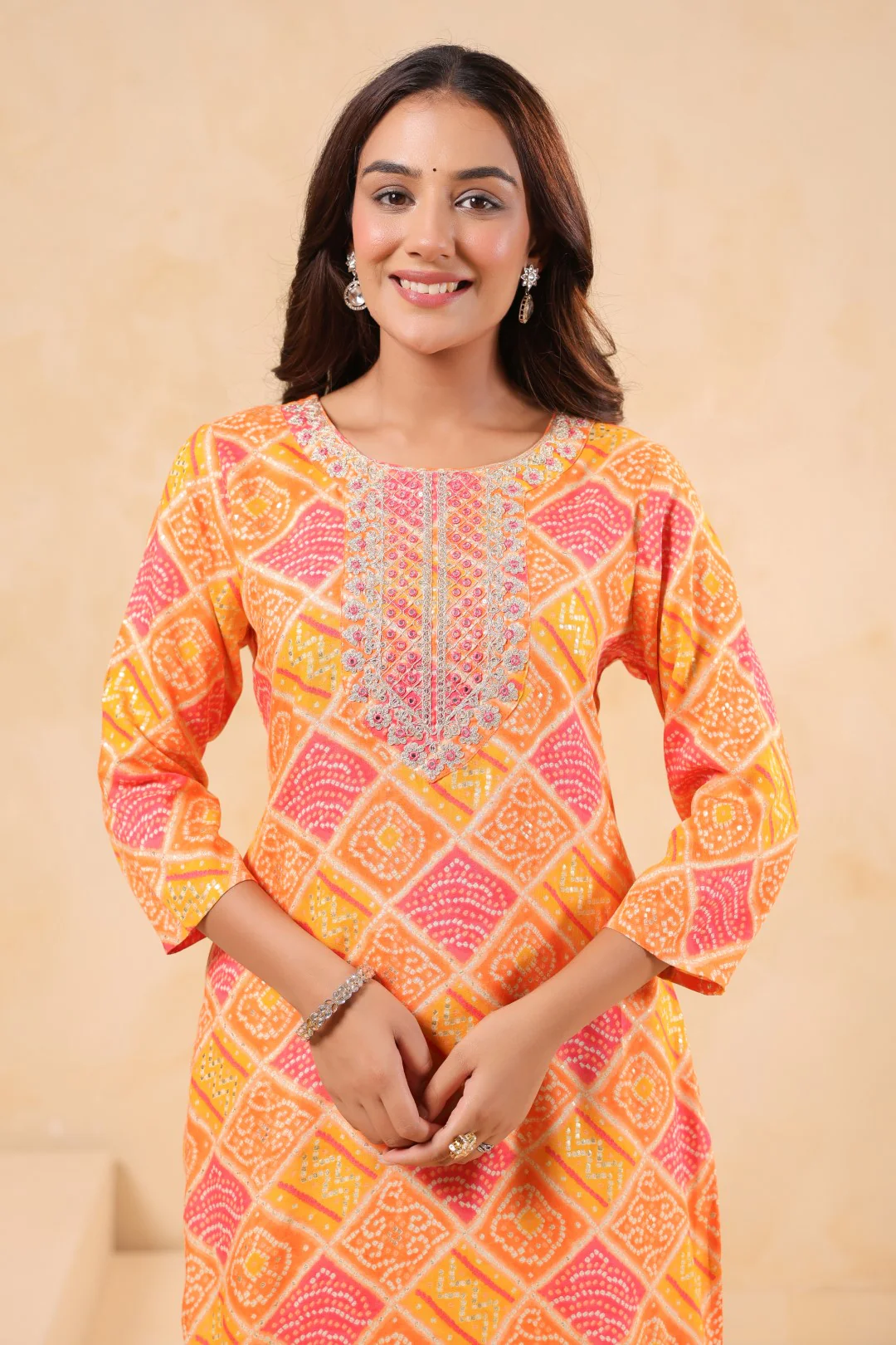Varisha Mango Printed Work Kurti - Image 5