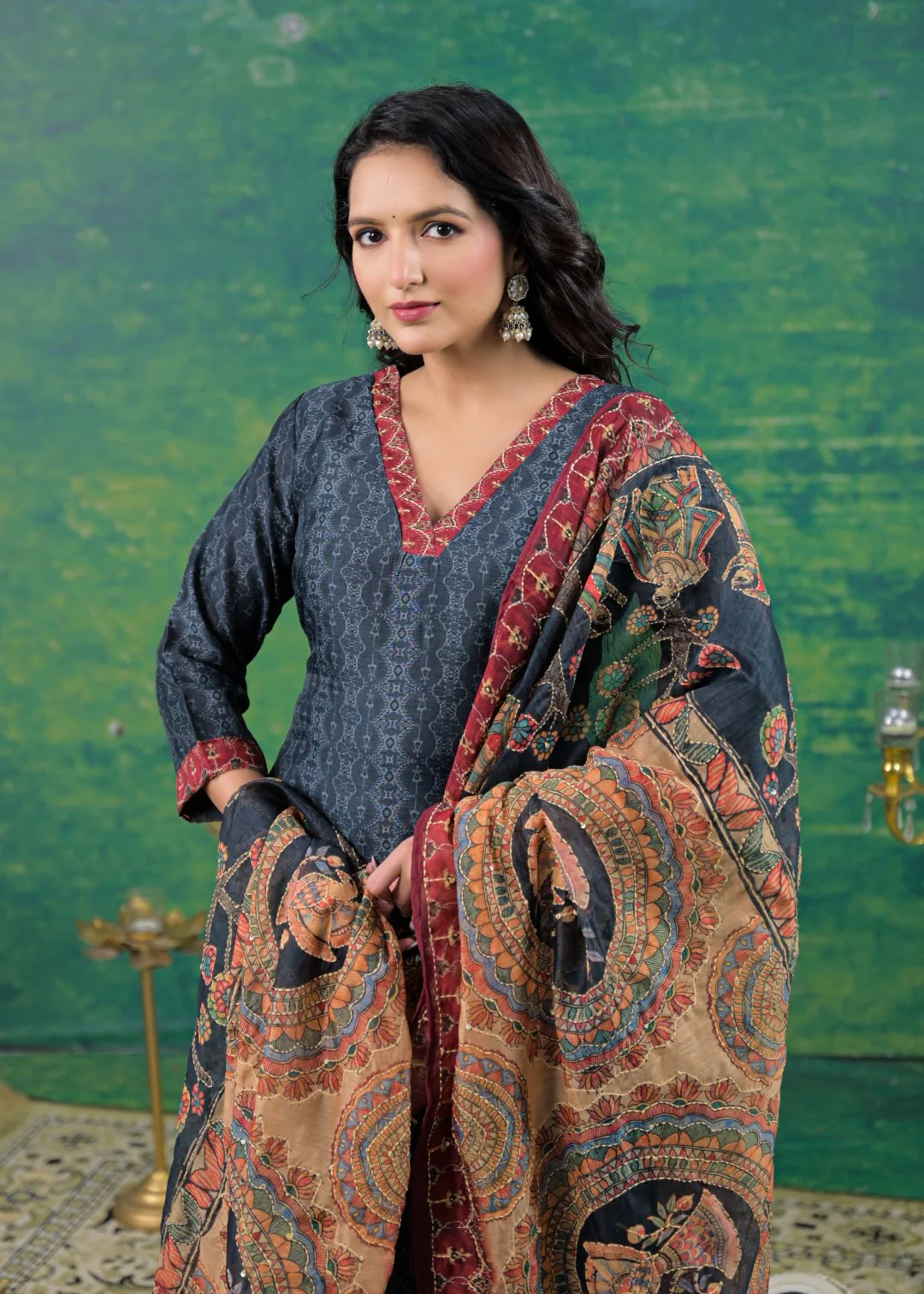 Katy Midnight Printed Suit Set - Image 2