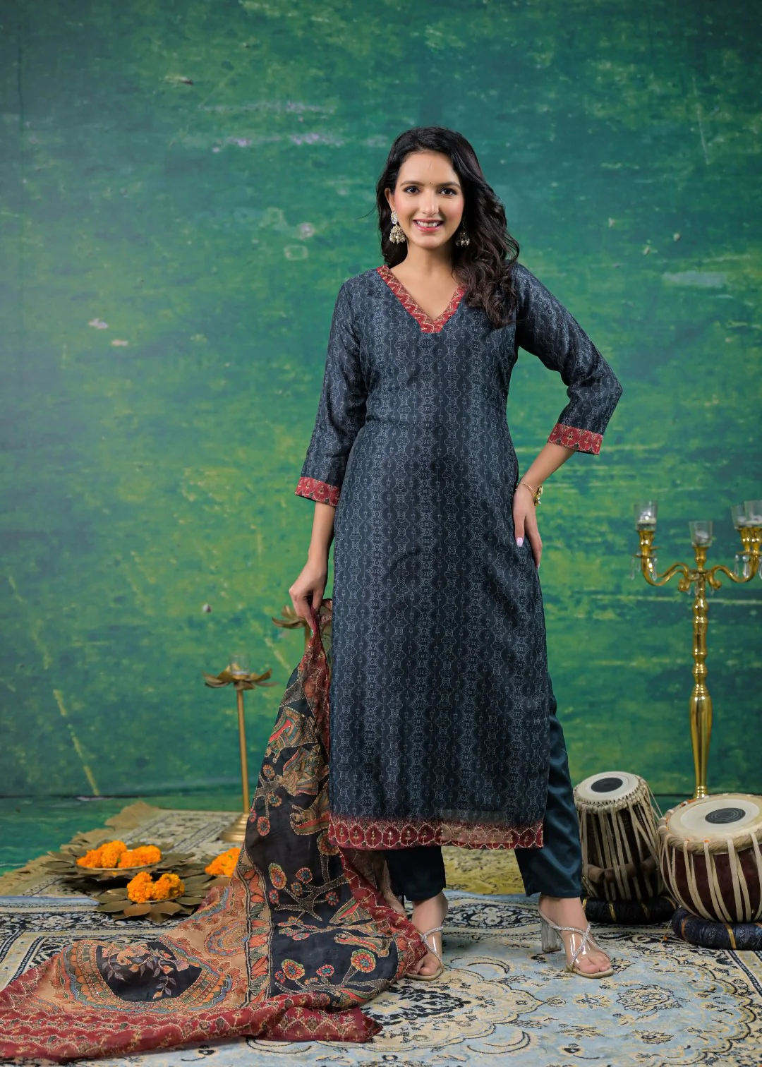 Katy Midnight Printed Suit Set - Image 5