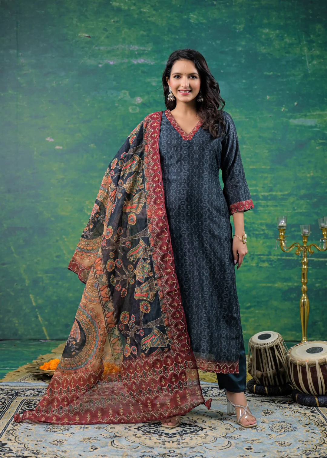 Katy Midnight Printed Suit Set - Image 6