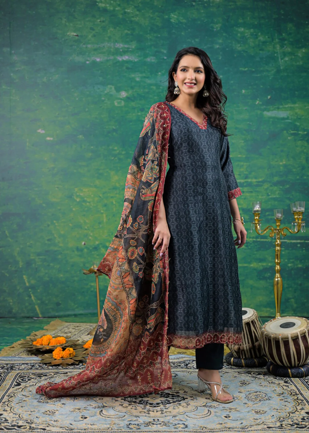 Katy Midnight Printed Suit Set - Image 7