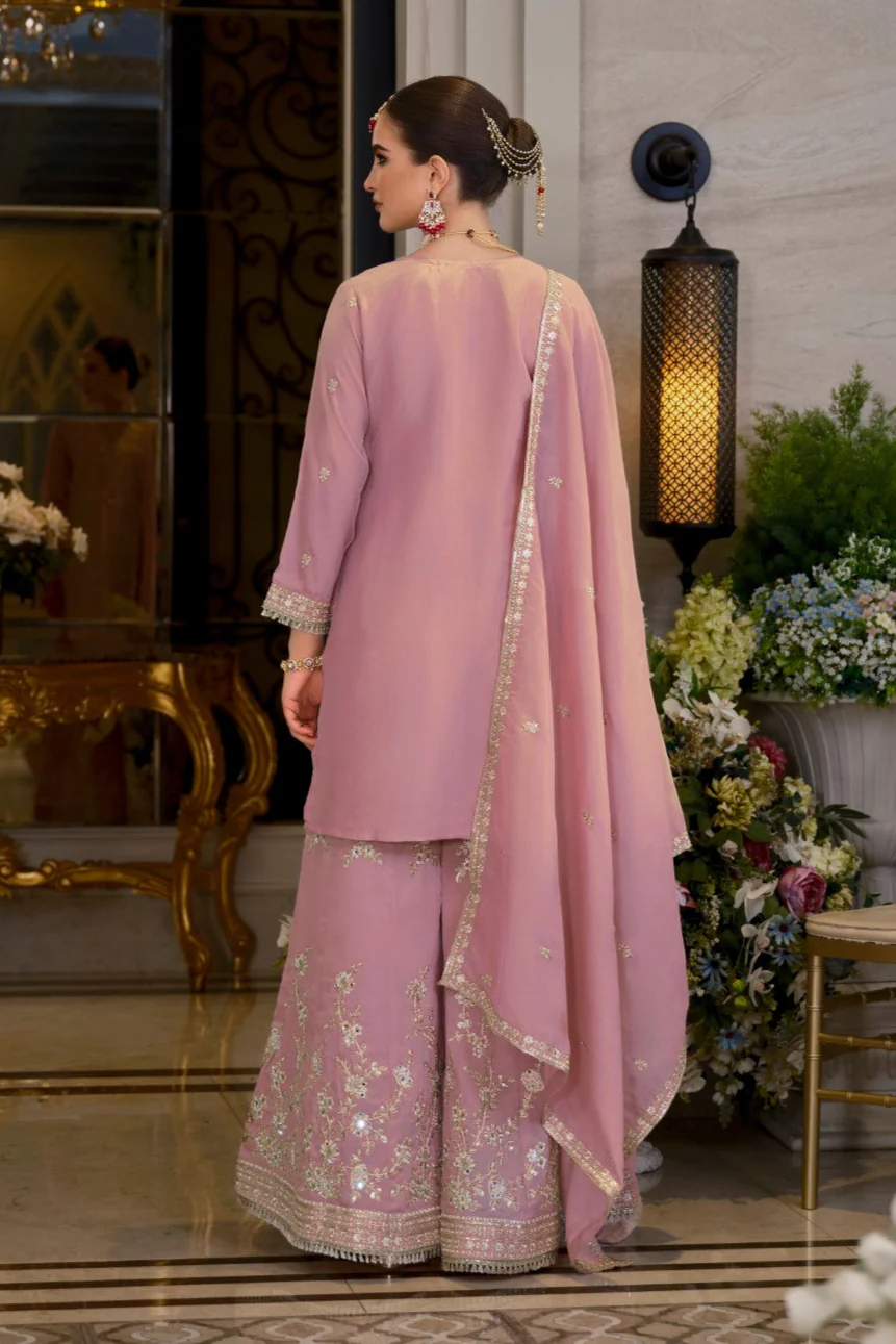 Somwar rose full work gharara suit set - Image 3