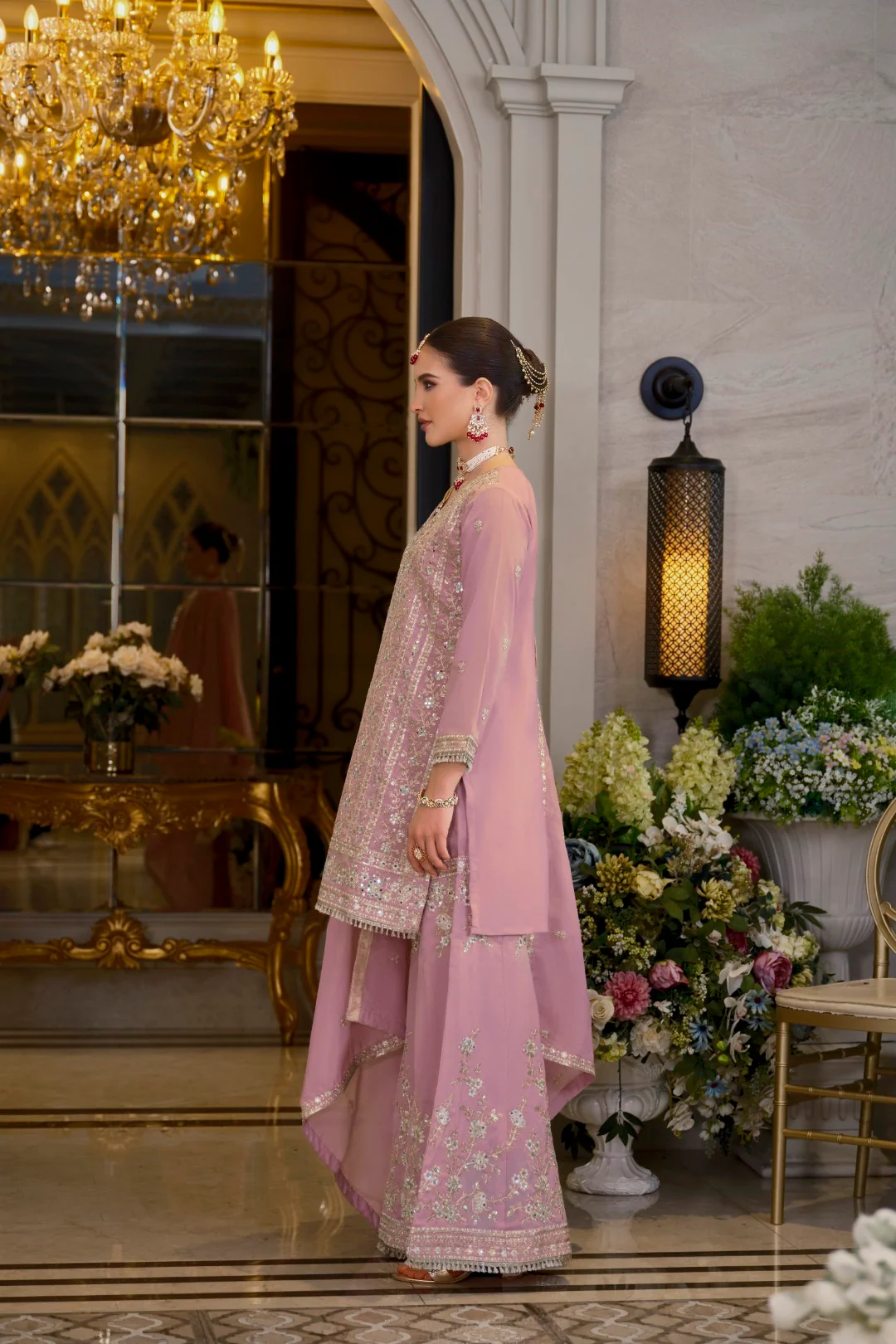 Somwar rose full work gharara suit set - Image 6