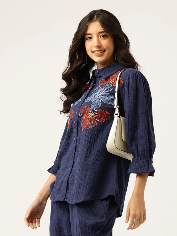 Purna Cadet Embroidery Cotton Co-ord Set - Image 2