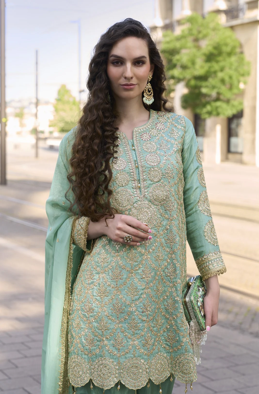 Hiva moss full work Premium suit set - Image 2