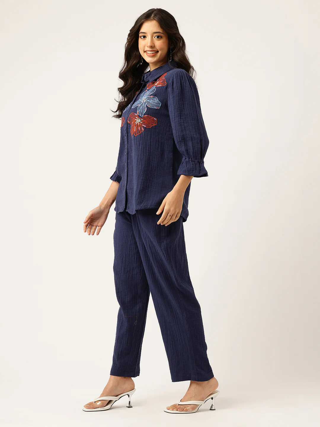 Purna Cadet Embroidery Cotton Co-ord Set - Image 4