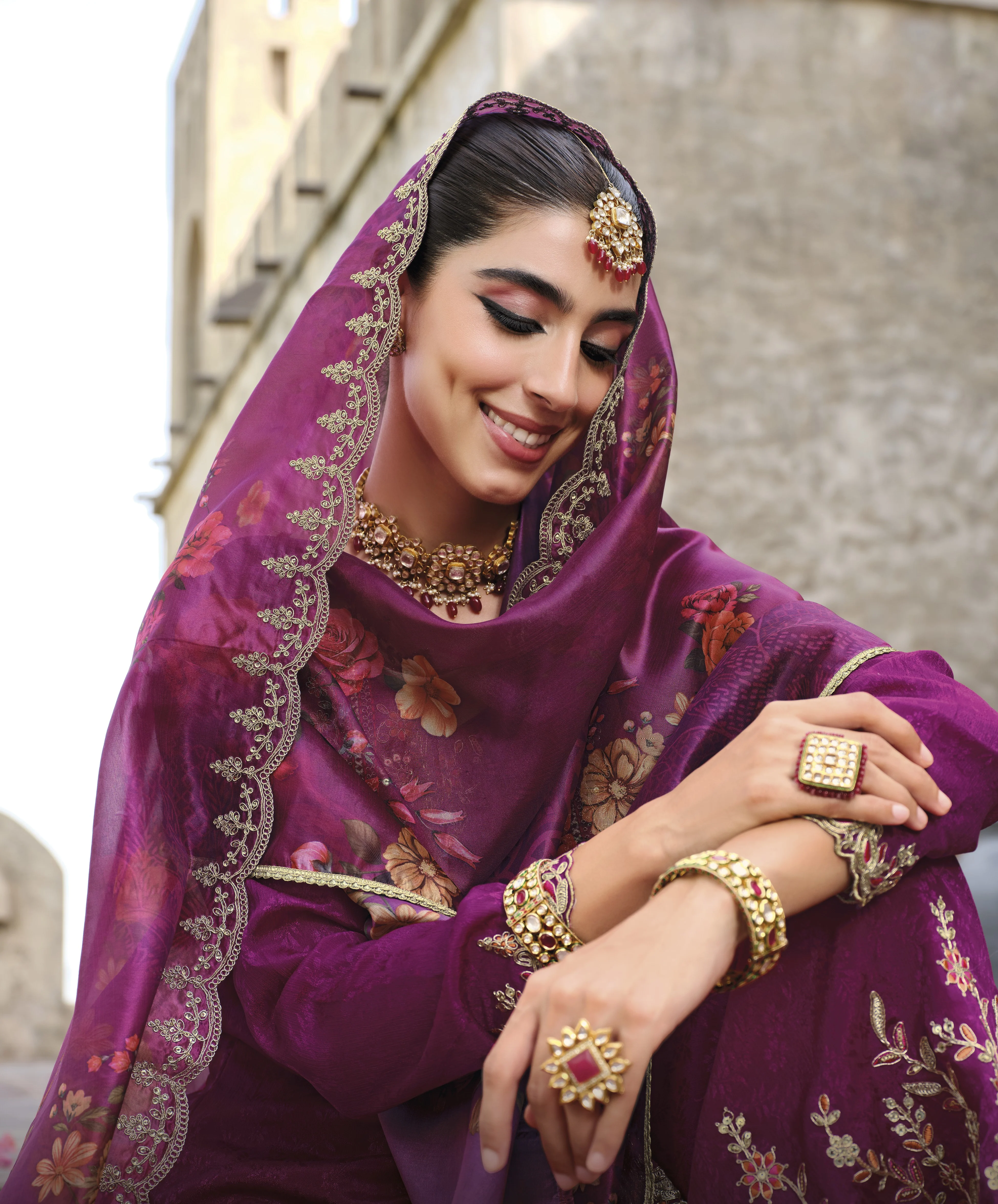 Mrinal orchid Full Work Heavy Suit Set - Image 4
