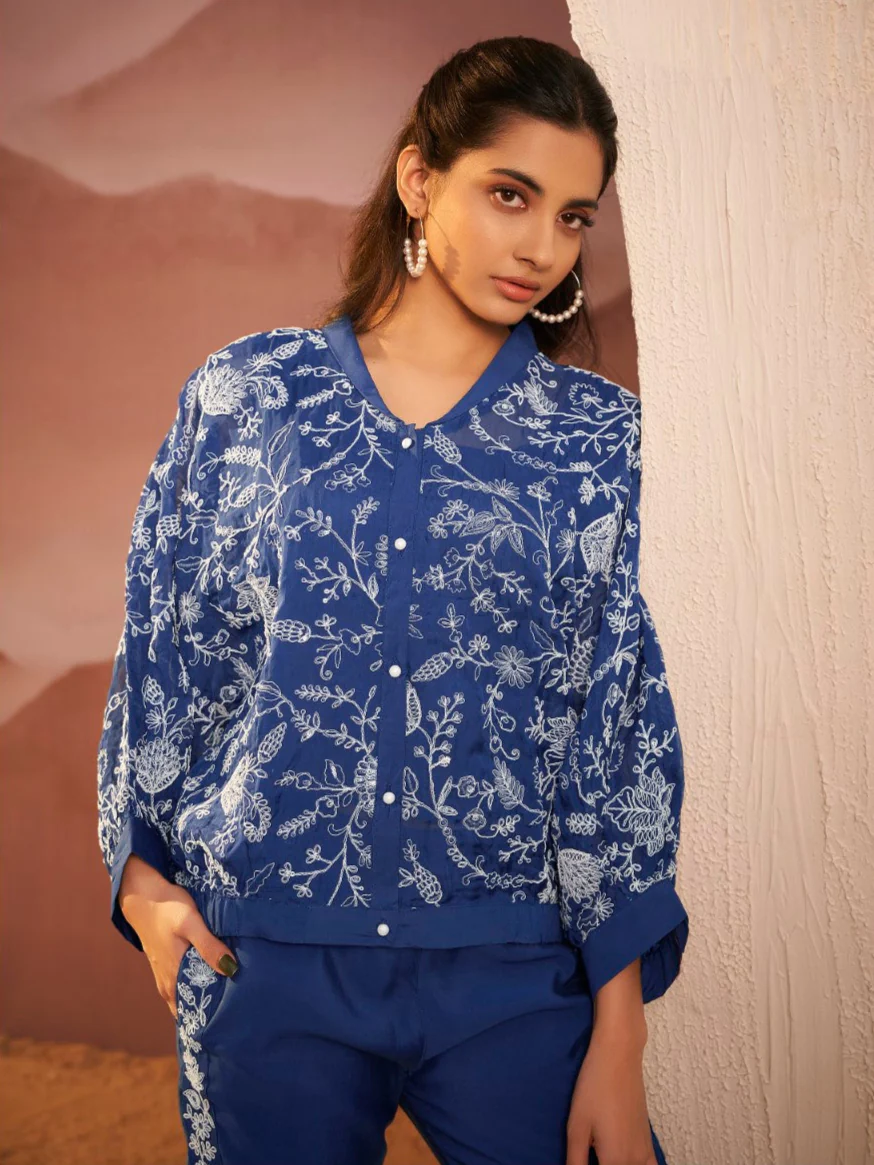 Kimaya azure work co-ord set - Image 2