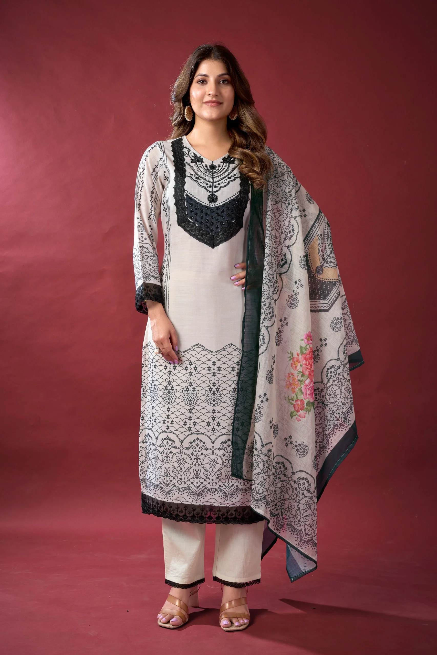 Niladri Mono Lawn Suit Set - Image 8