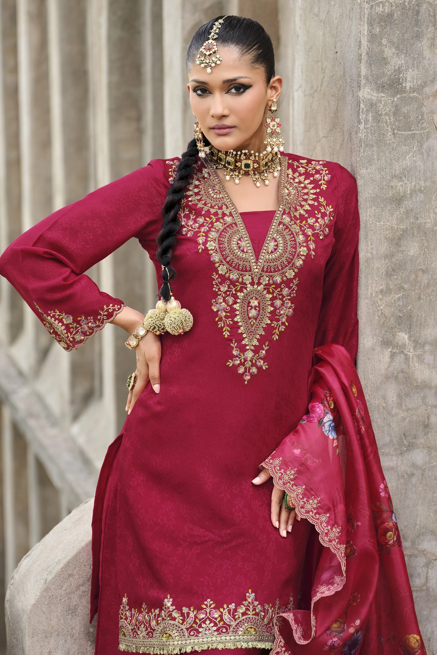 Mrinal Rose full work heavy suit set - Image 2