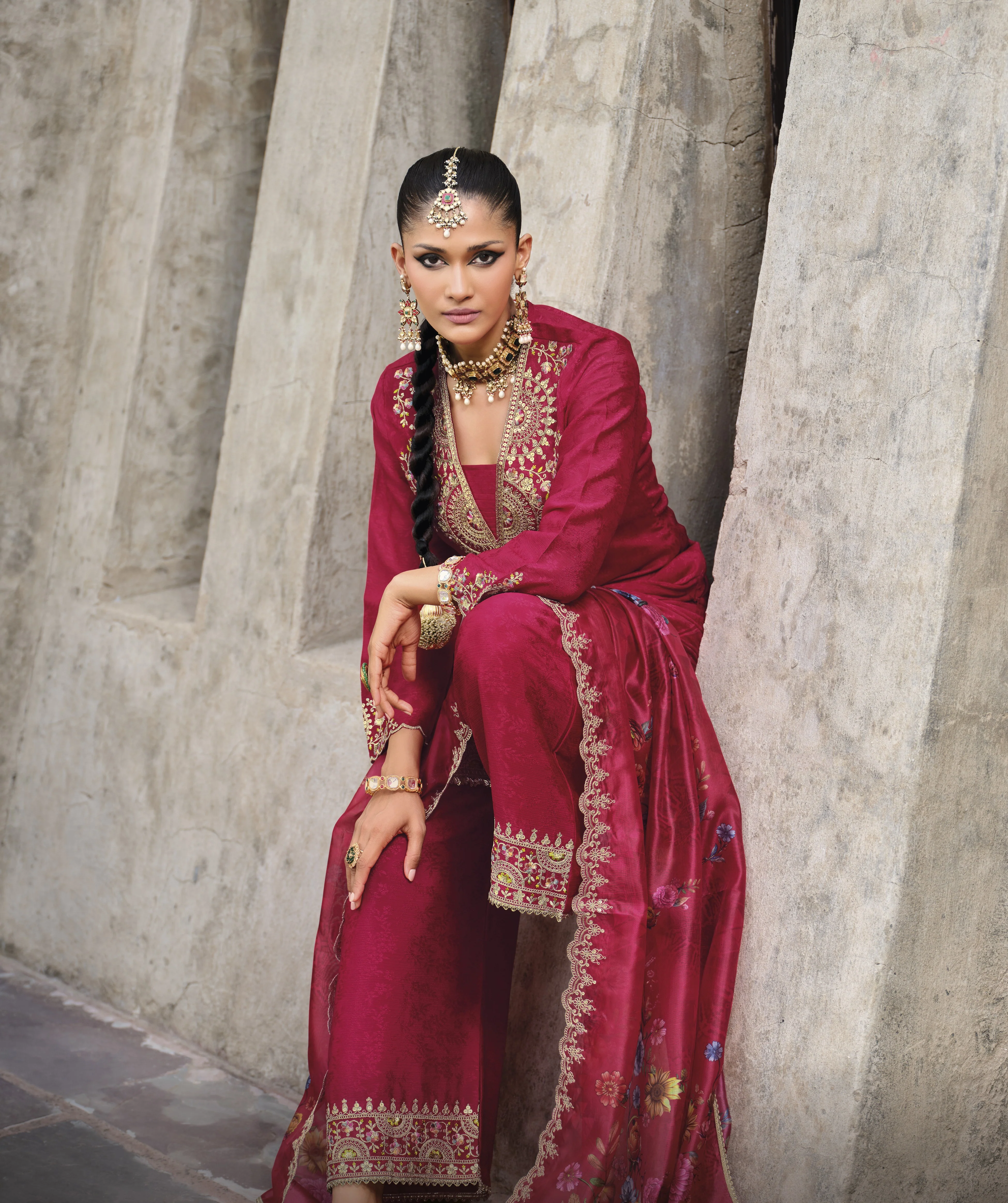 Mrinal Rose full work heavy suit set - Image 3