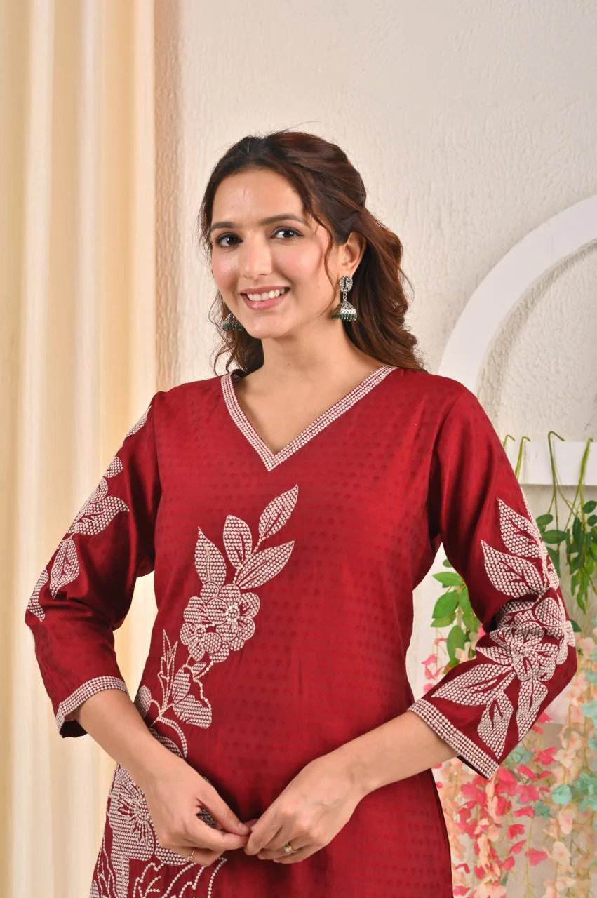 Sarvari Jam Embroidered Kurti - Image 2