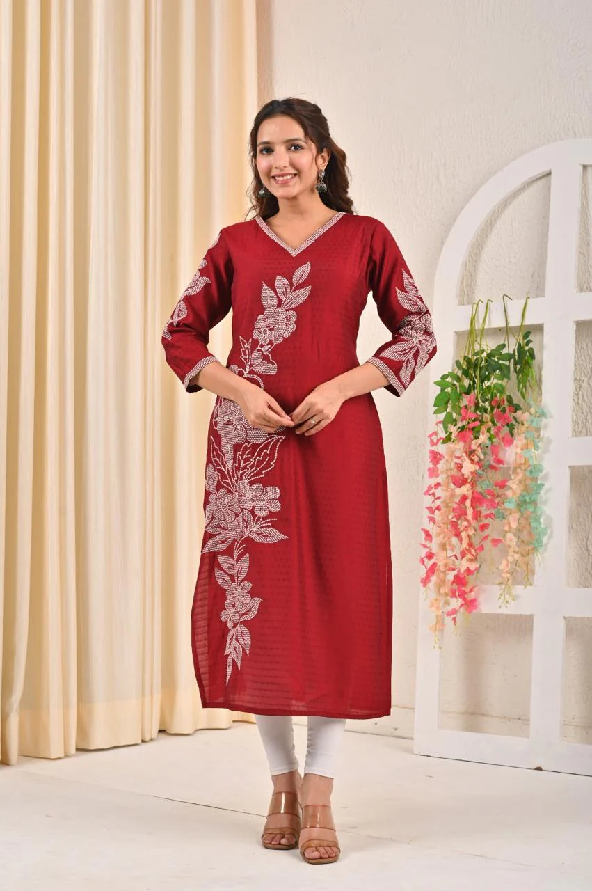 Sarvari Jam Embroidered Kurti - Image 3