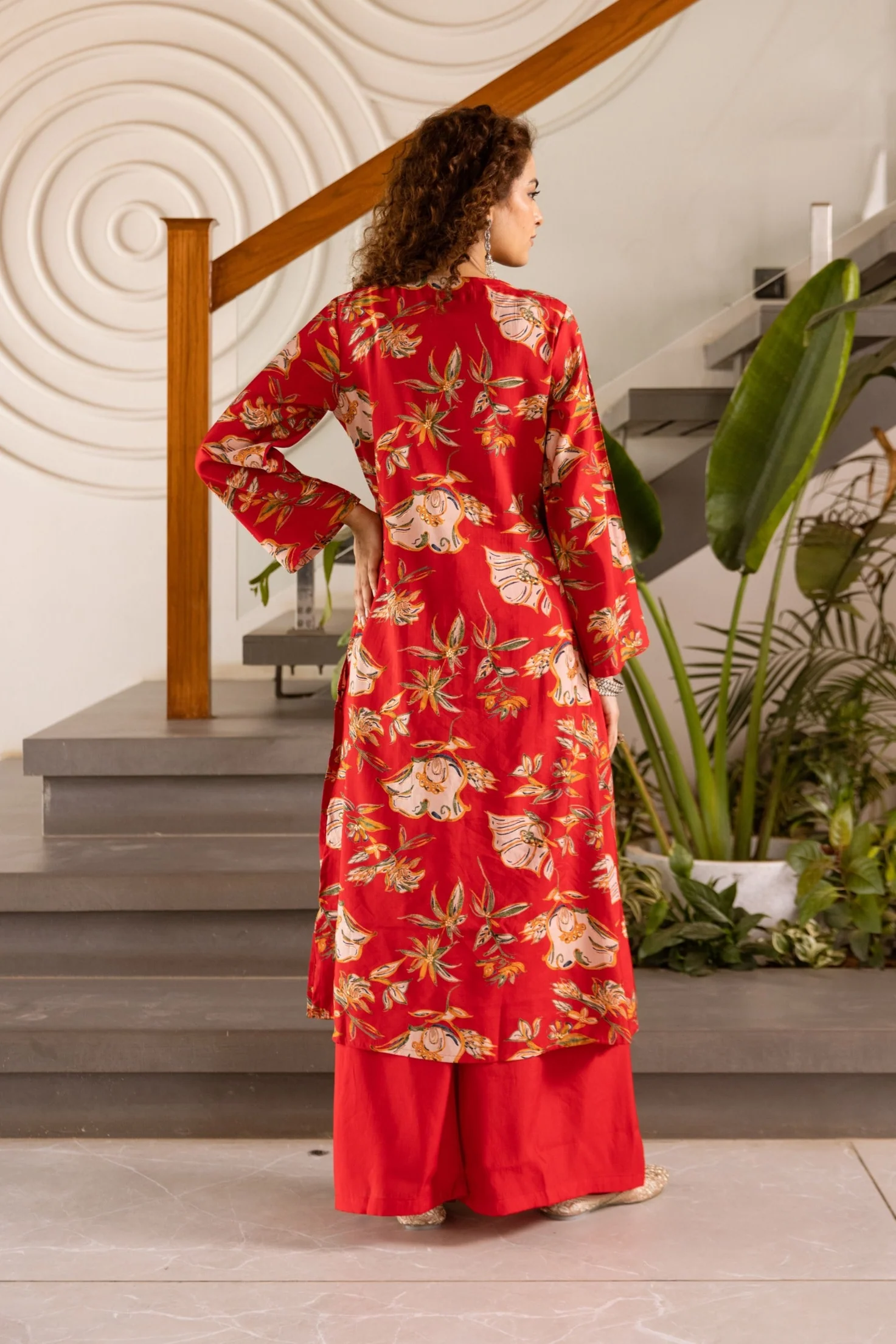 Kabool Lava Printed Kurta Pant Set - Image 3