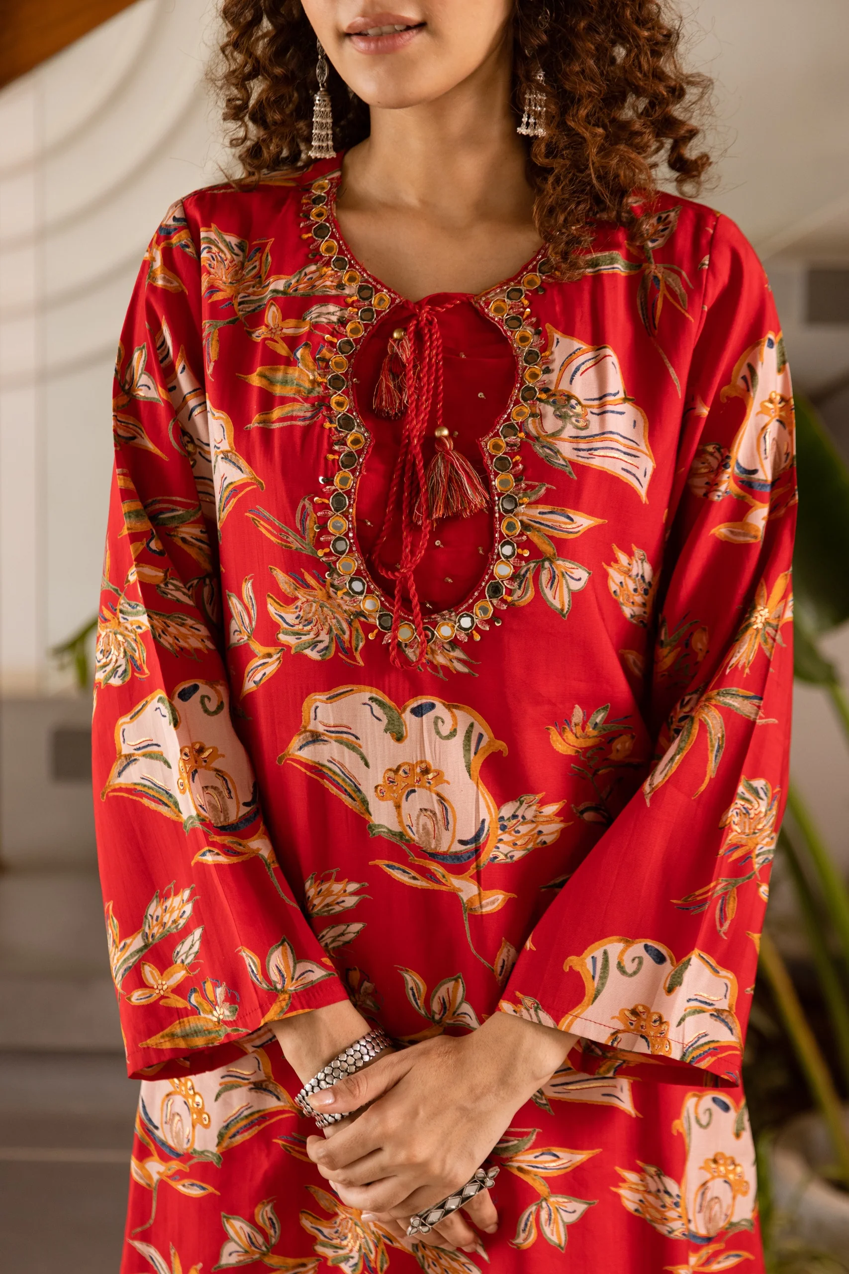 Kabool Lava Printed Kurta Pant Set - Image 4