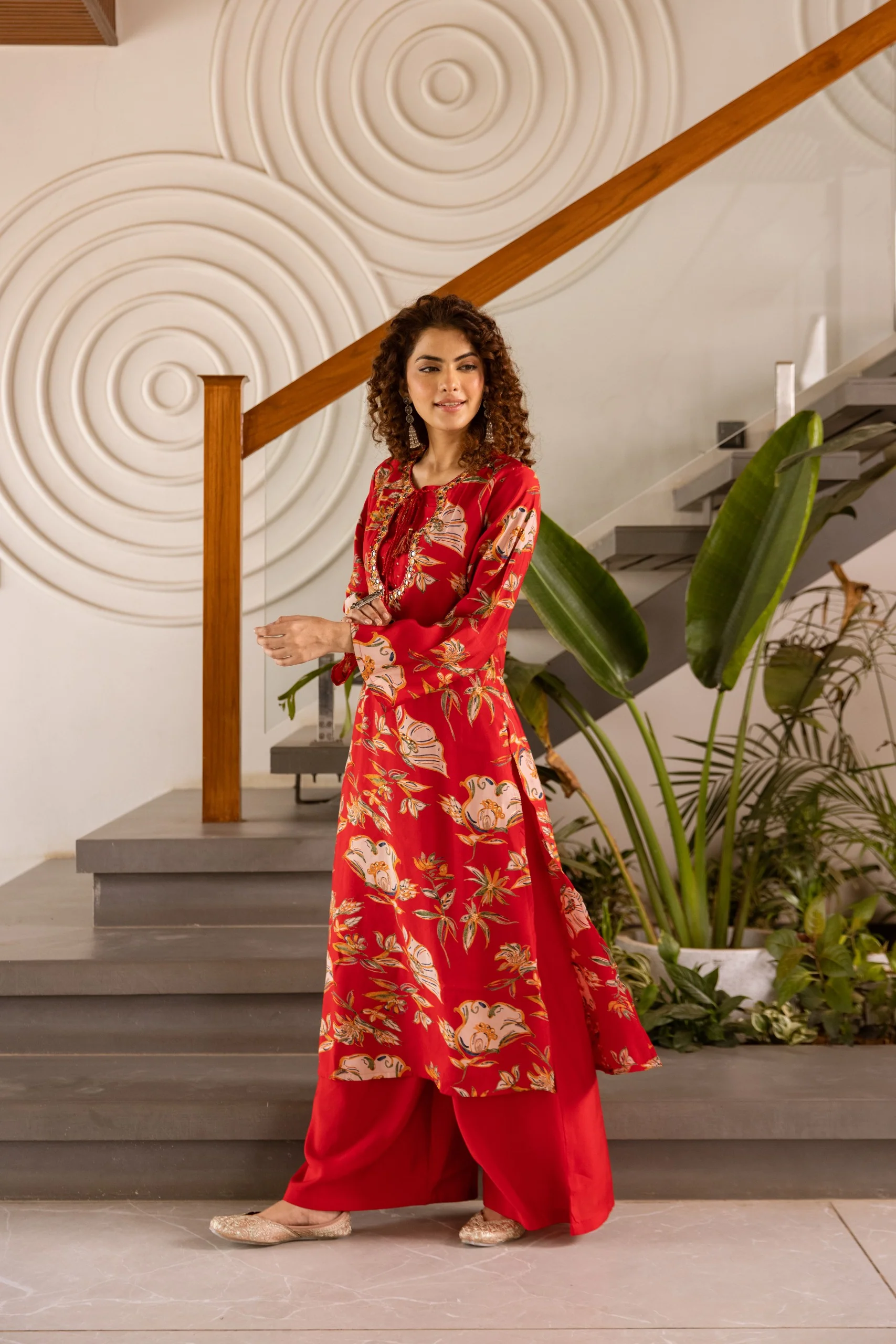 Kabool Lava Printed Kurta Pant Set - Image 6