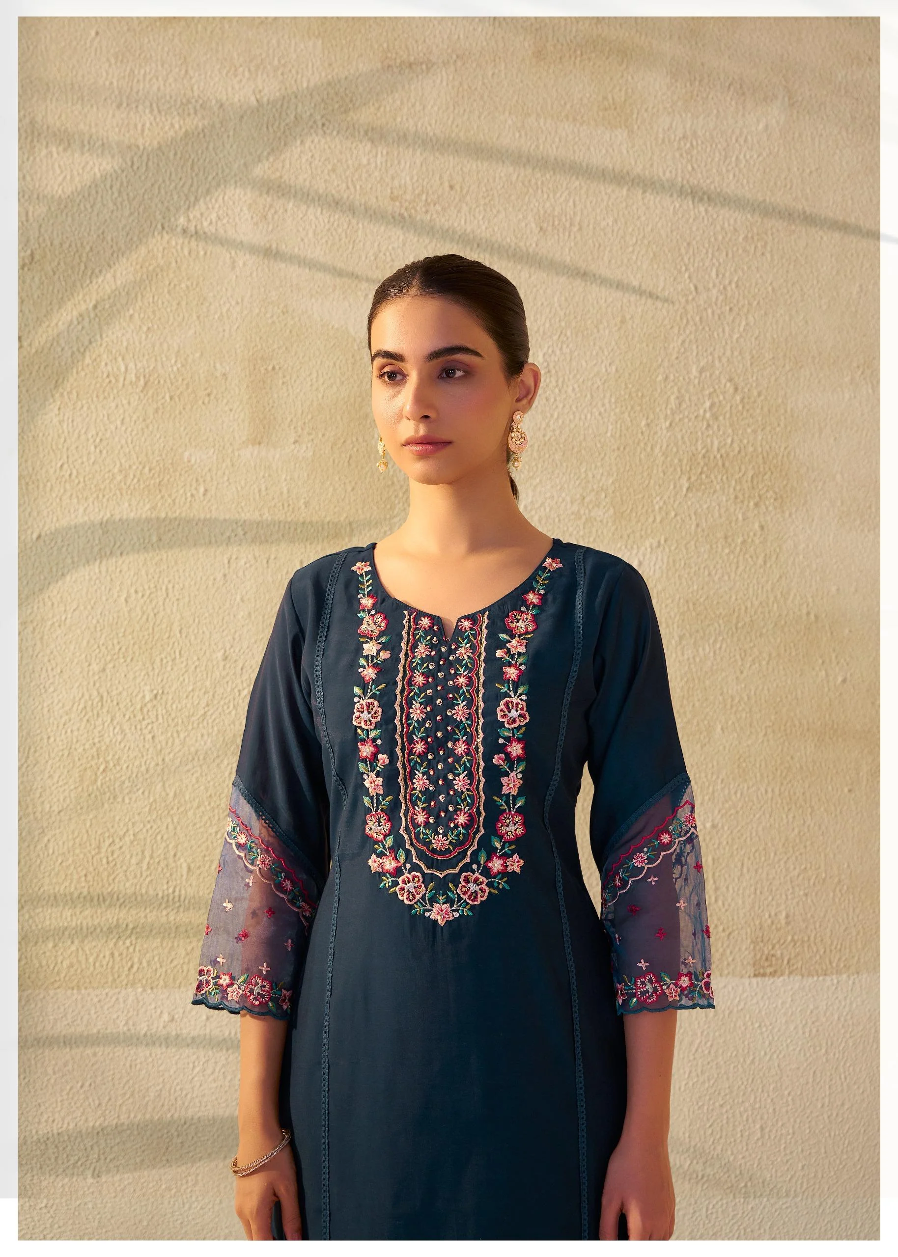 Nadira Azure Embroidered Lawn Suit Set - Image 2