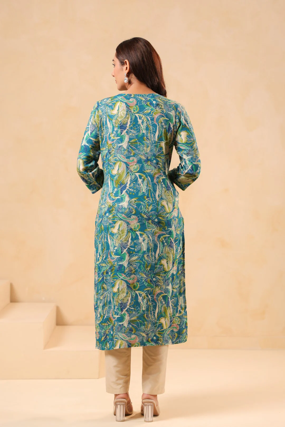 Varisha Sea Printed Work Kurti - Image 3
