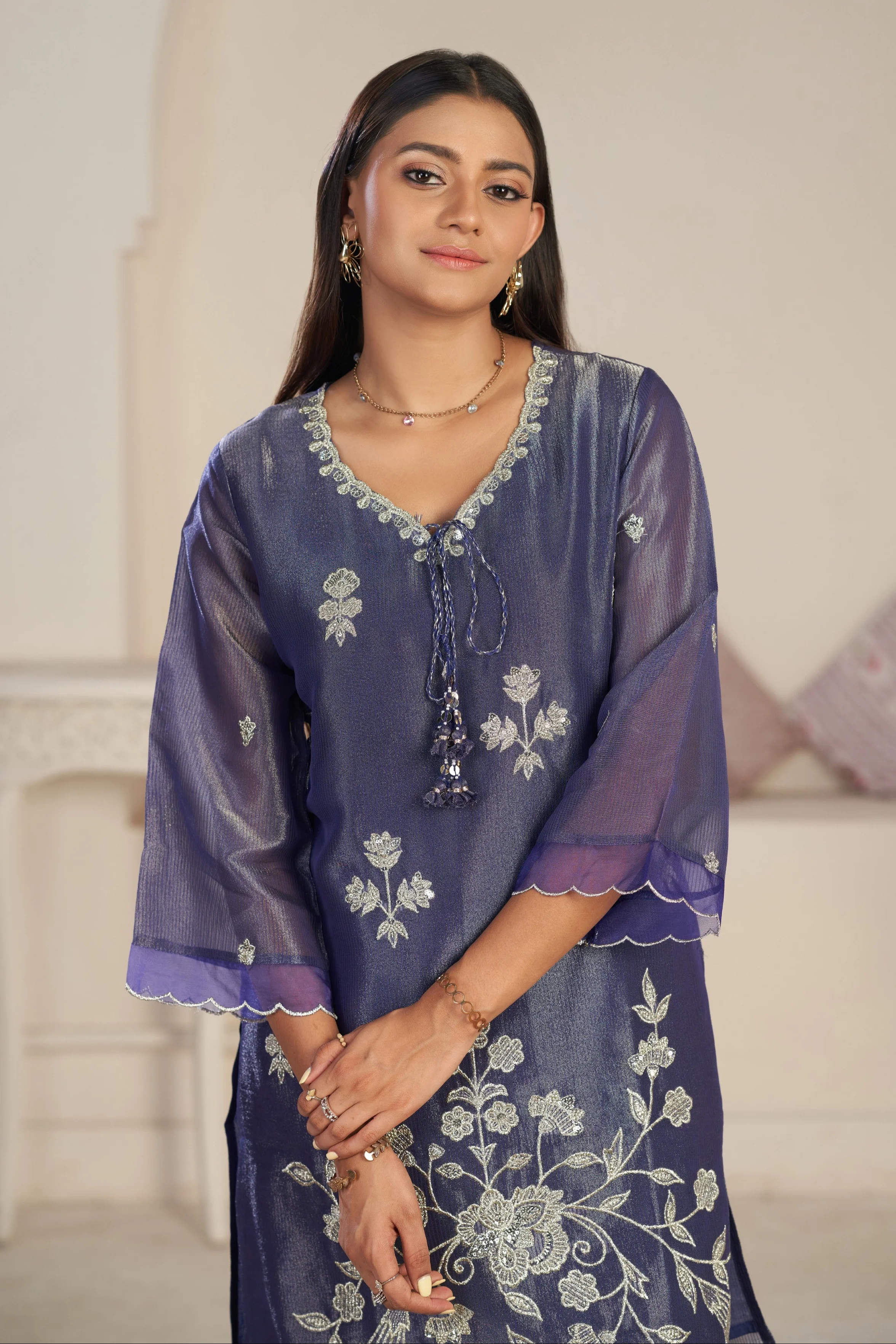 Anumeha thistle work co-ord set - Image 2