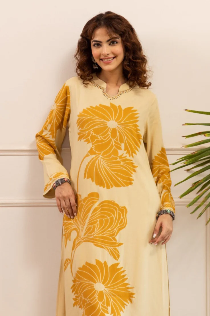 Sonpal corn printed Kurta pant set - Image 2