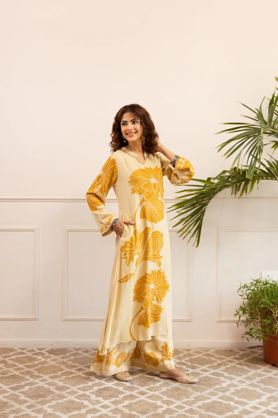 Sonpal corn printed Kurta pant set - Image 6