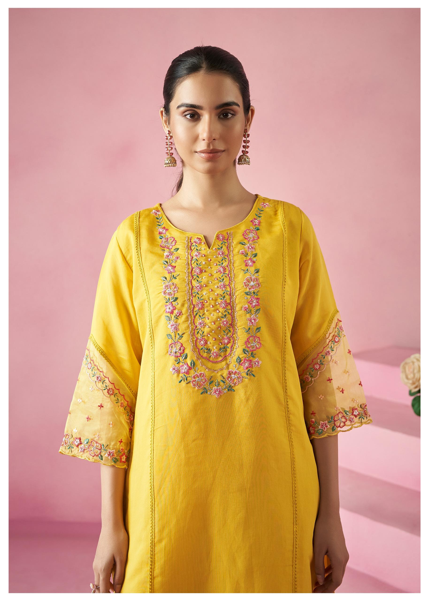 Nadira Gold Embroidery Lawn Suit Set - Image 2