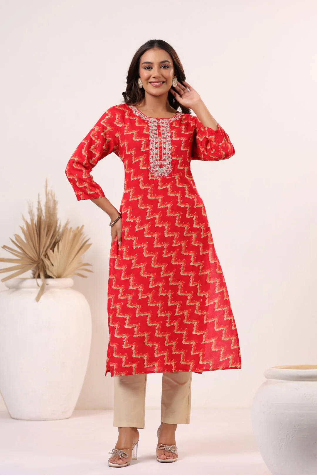 Varisha Ruby Printed Work Kurti - Image 4