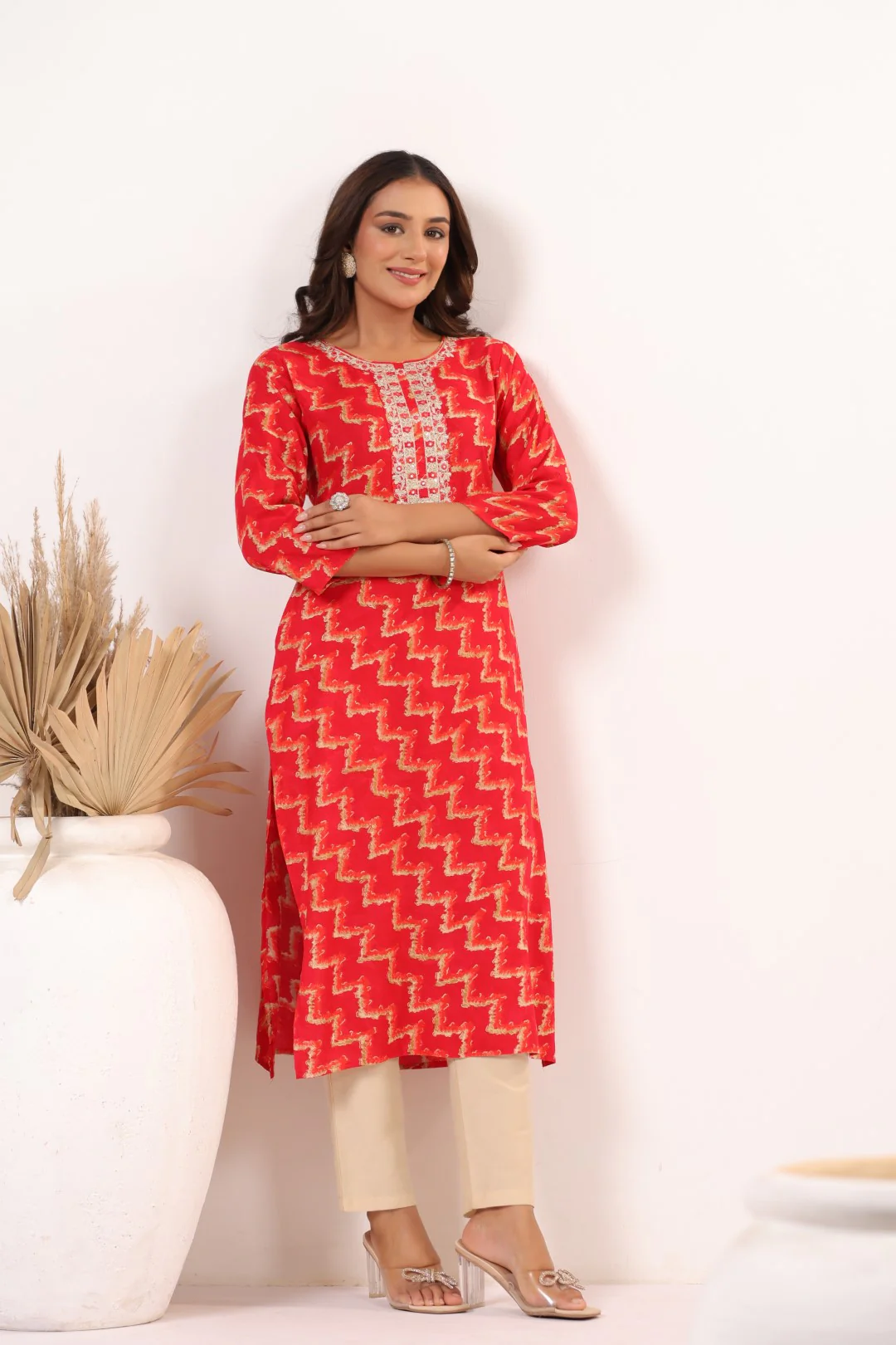 Varisha Ruby Printed Work Kurti - Image 6