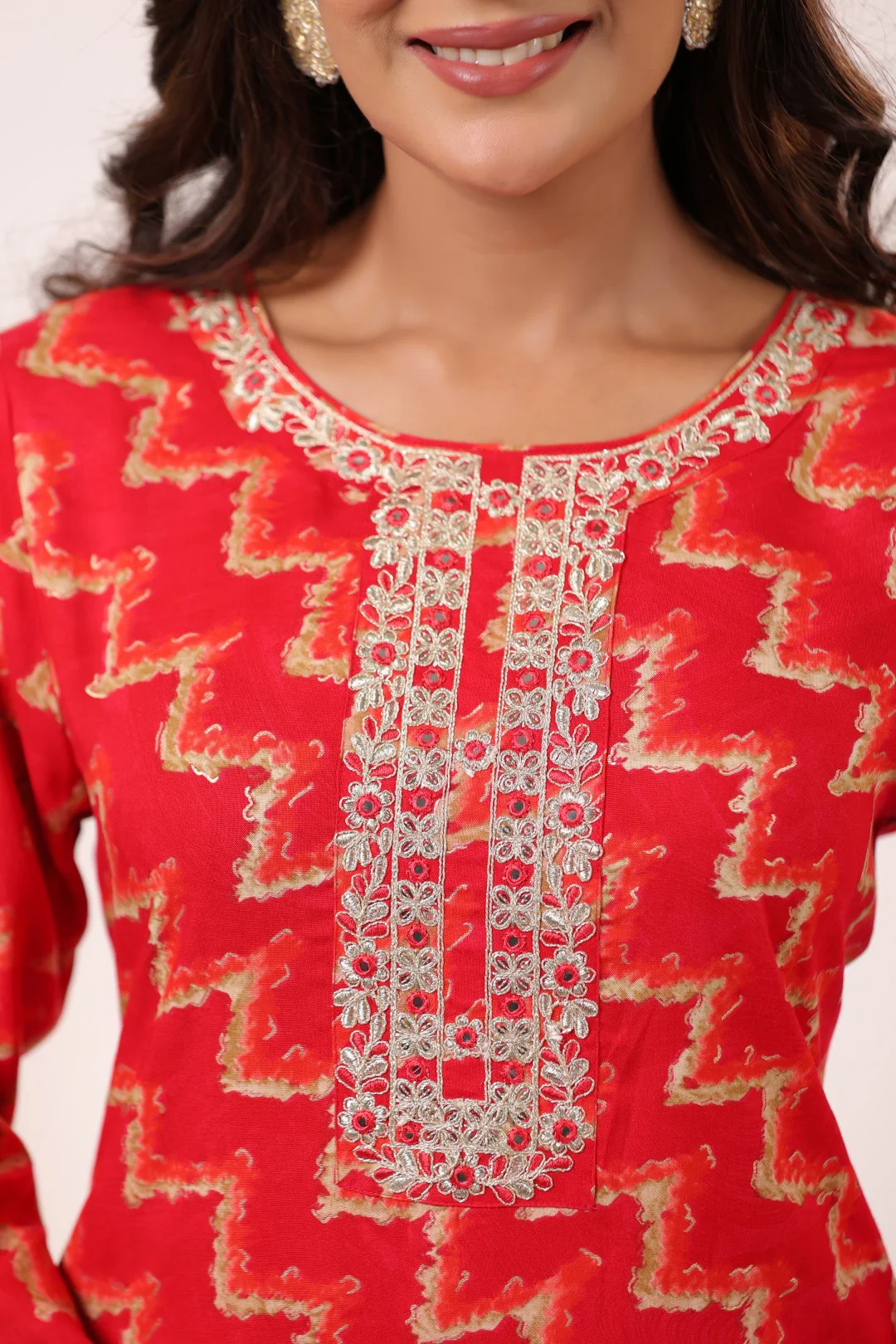 Varisha Ruby Printed Work Kurti - Image 7