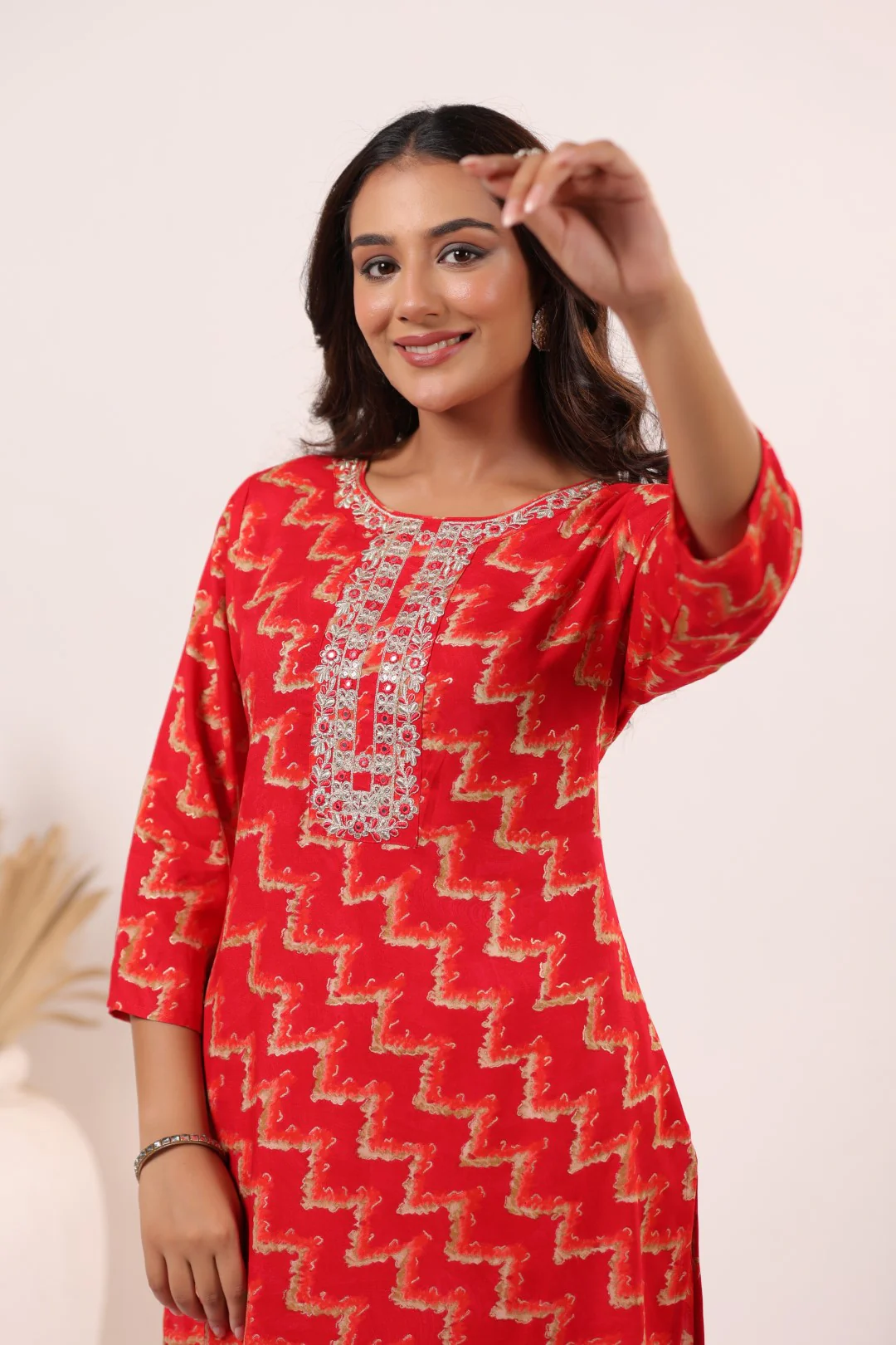 Varisha Ruby Printed Work Kurti - Image 8
