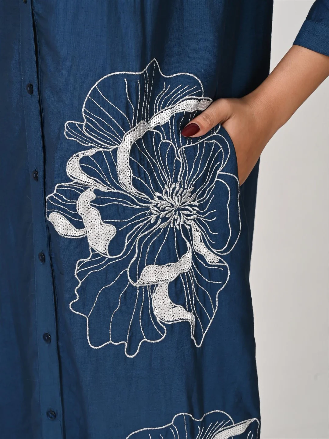 Sharanya Indi Embroidery Cotton Dress - Image 6