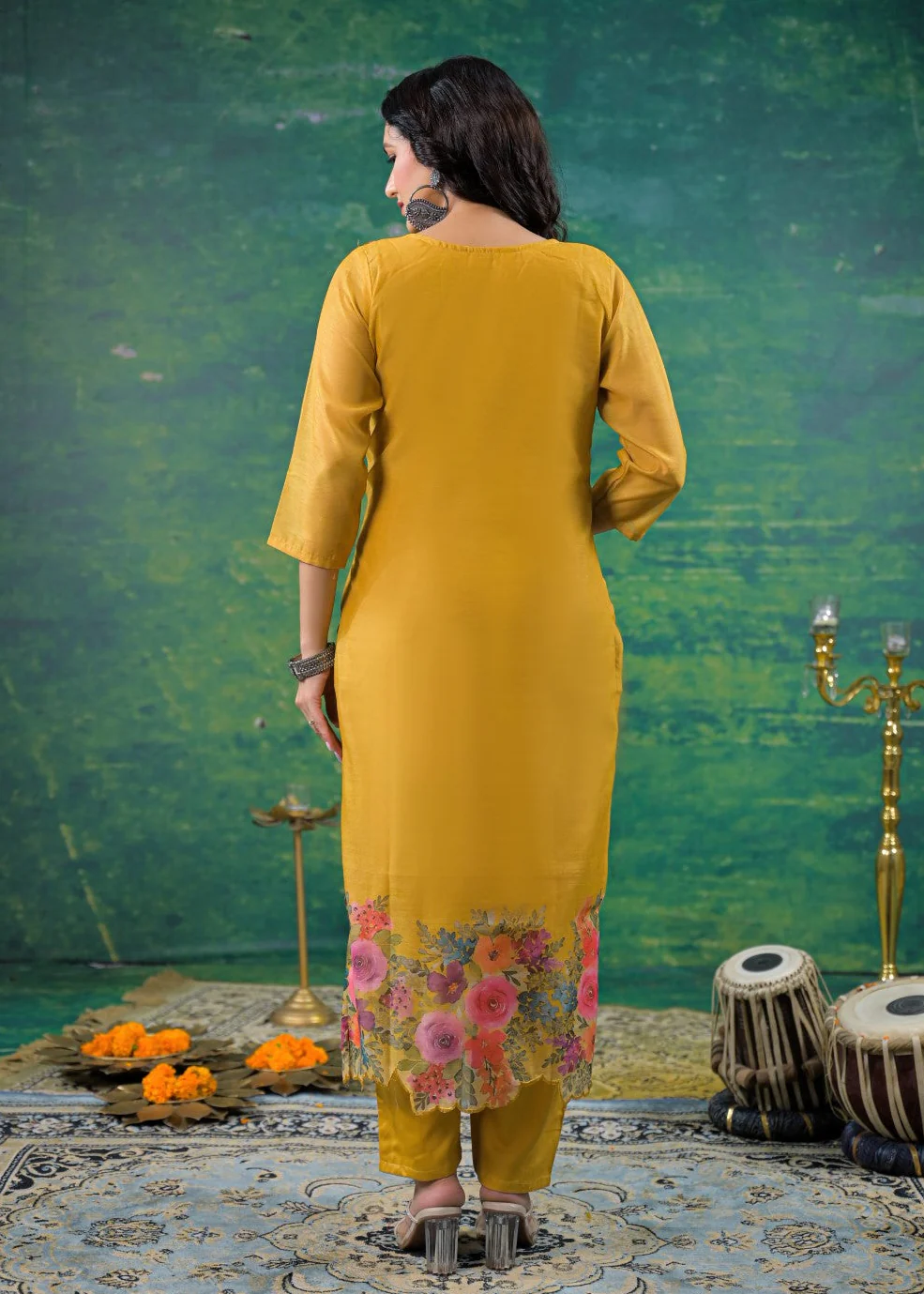 Vadehi Honey Embroidered Suit Set - Image 3