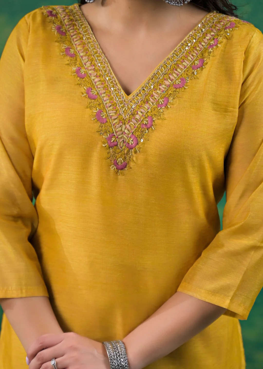 Vadehi Honey Embroidered Suit Set - Image 6