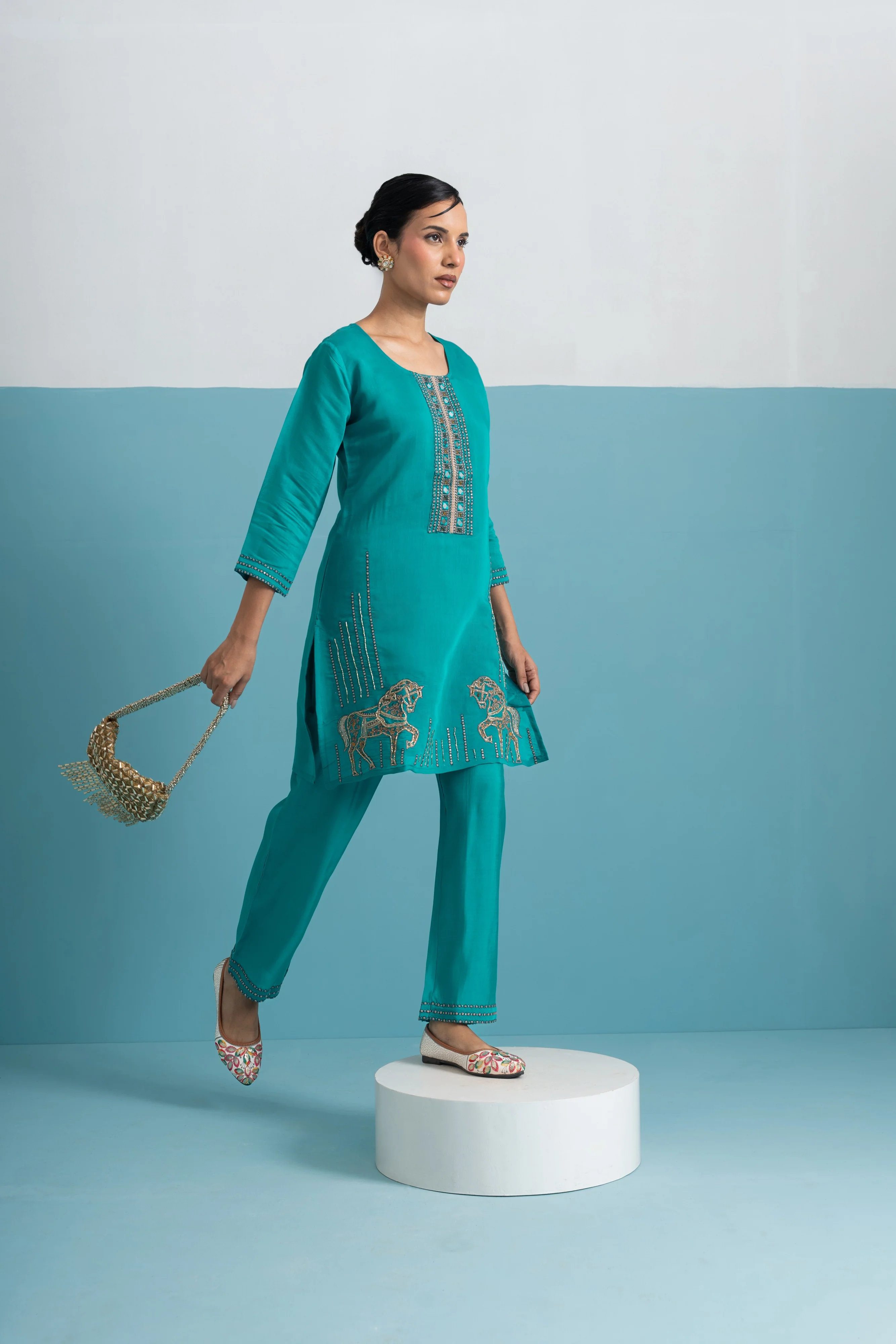 Parikrama Peacock Handwork Co-ord Set - Image 5
