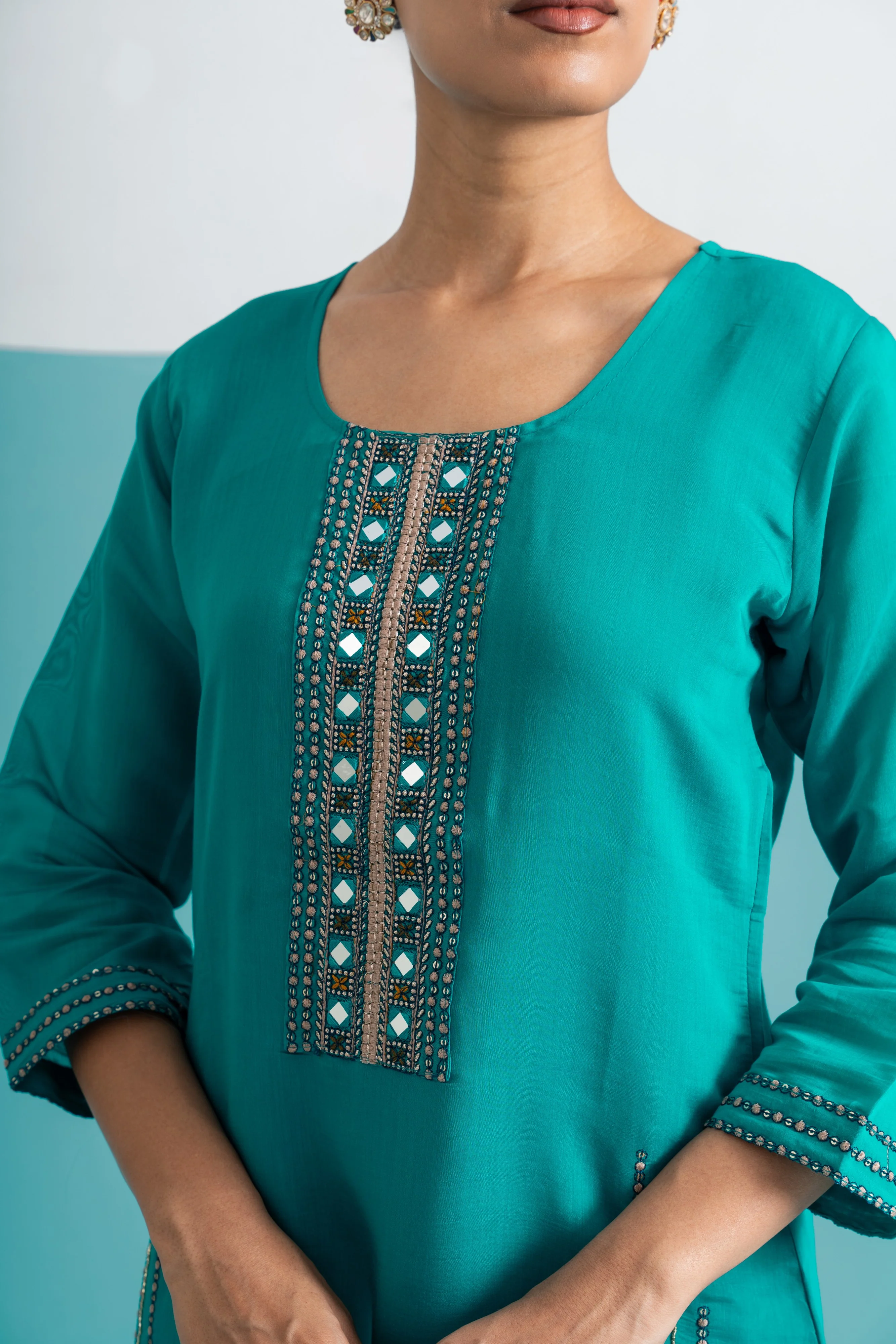 Parikrama Peacock Handwork Co-ord Set - Image 7