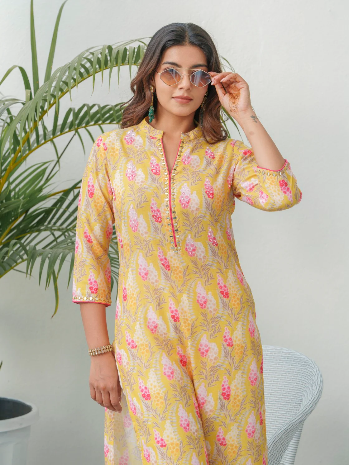 SAYESHA CORN PRINTED COTTON KURTI - Image 4