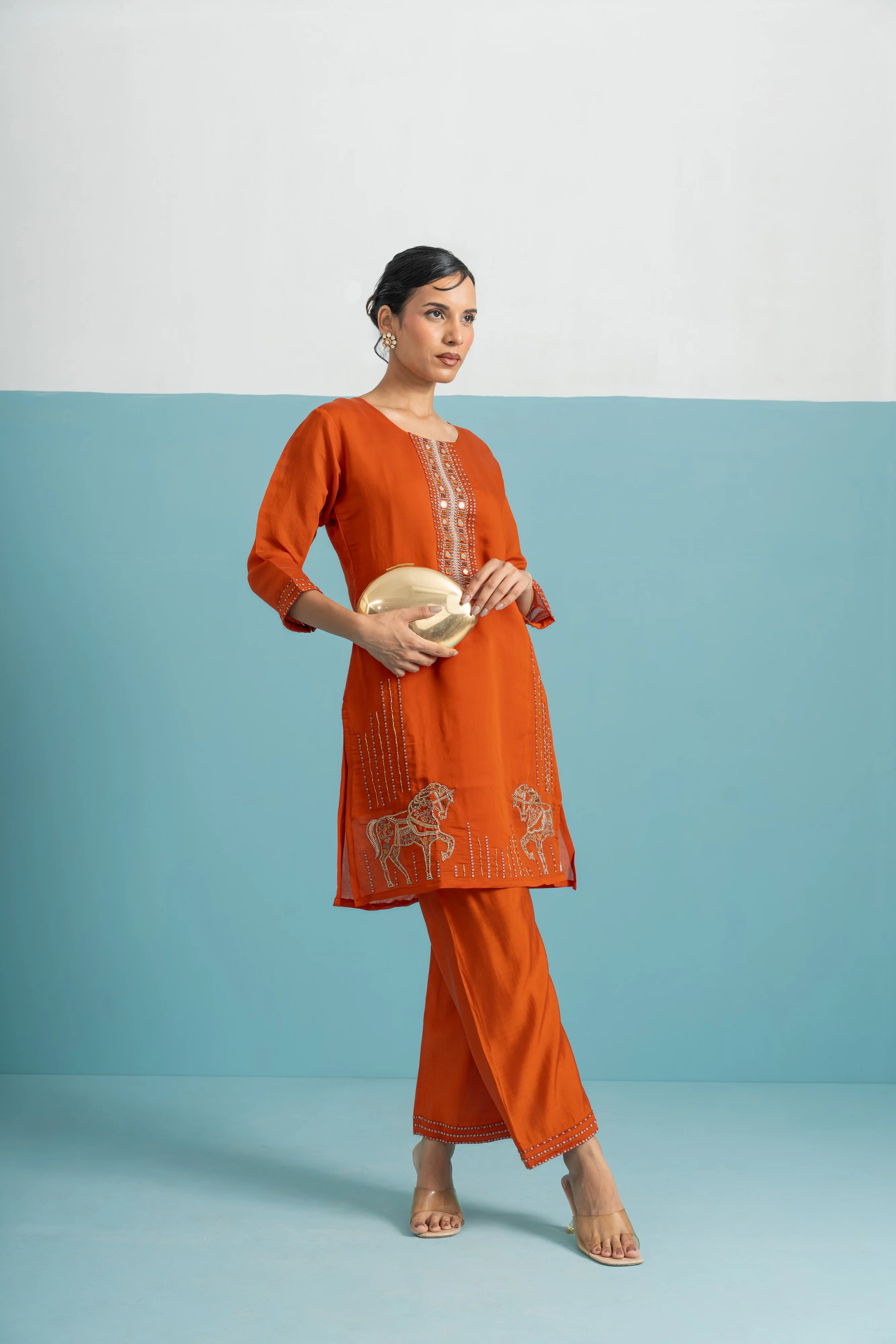 Parikrama Apricot Handwork Co-ord Set - Image 7
