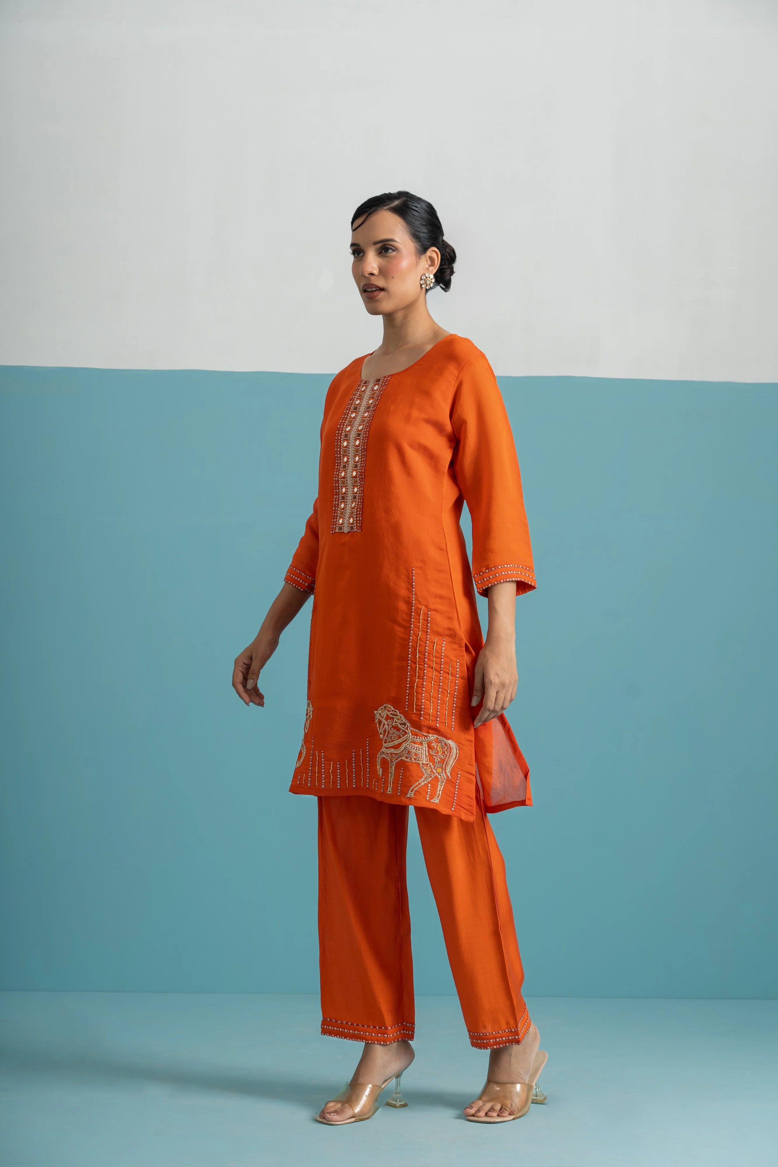 Parikrama Apricot Handwork Co-ord Set - Image 8