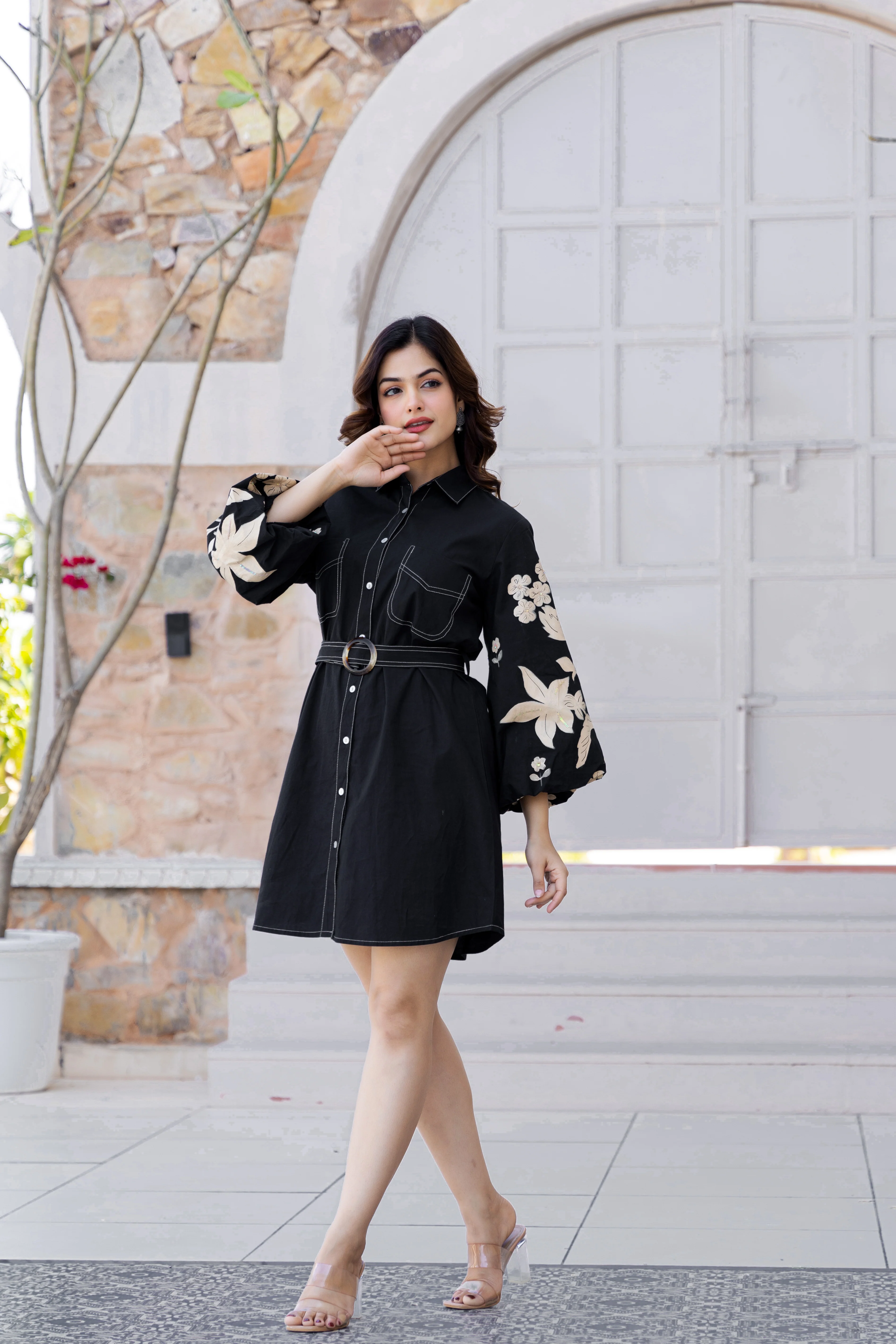 Akira Sapphire Cotton Dress - Image 10