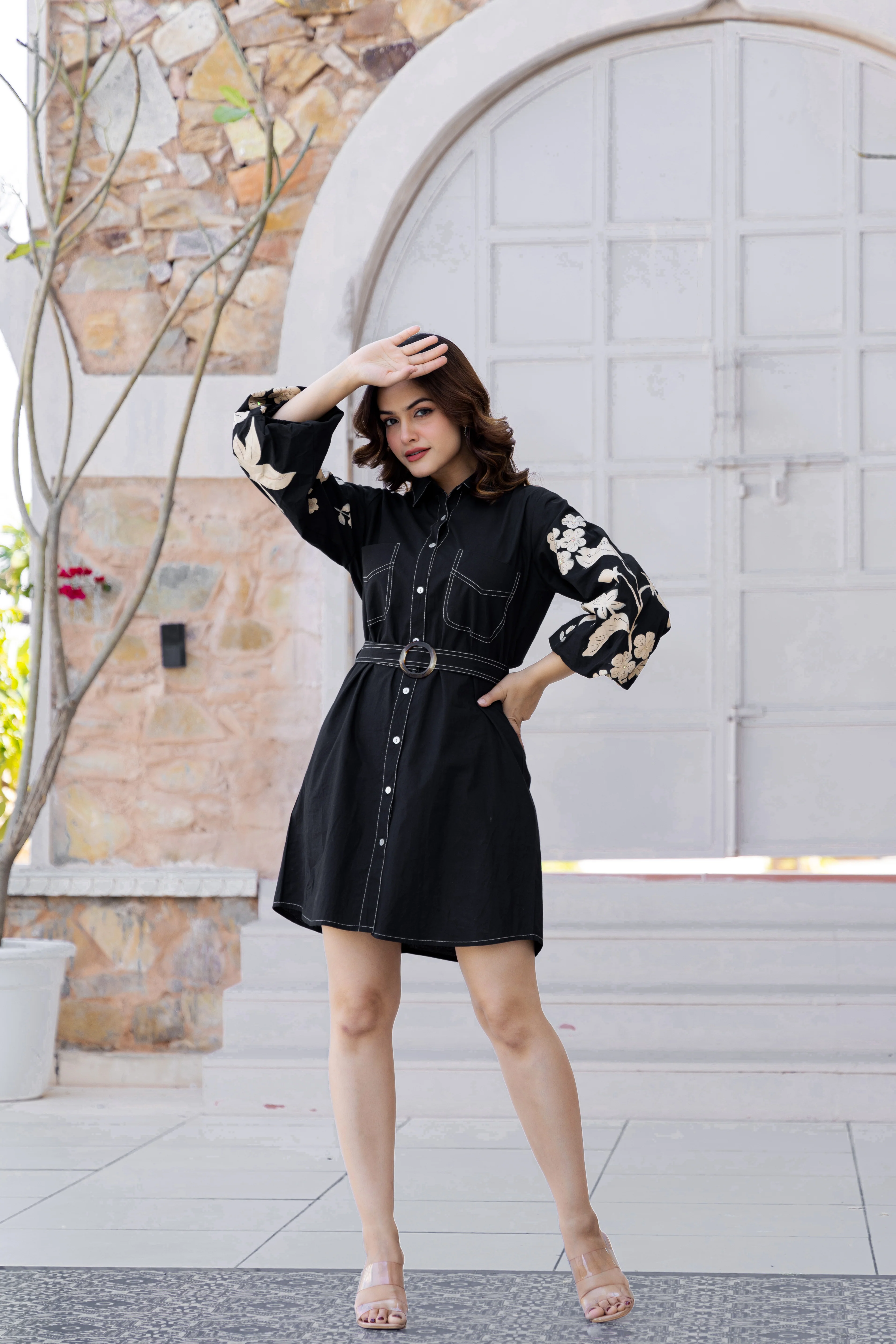 Akira Sapphire Cotton Dress - Image 6