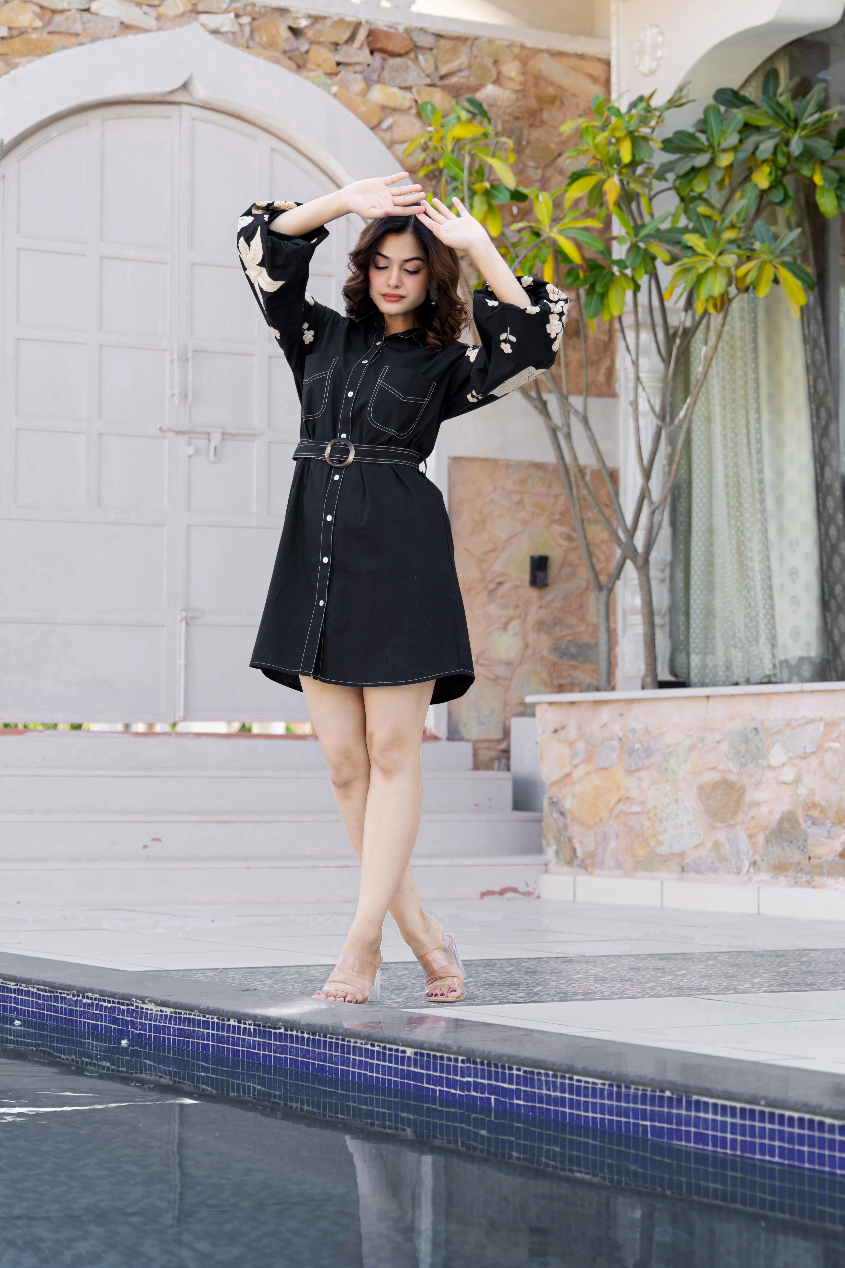 Akira Sapphire Cotton Dress - Image 7