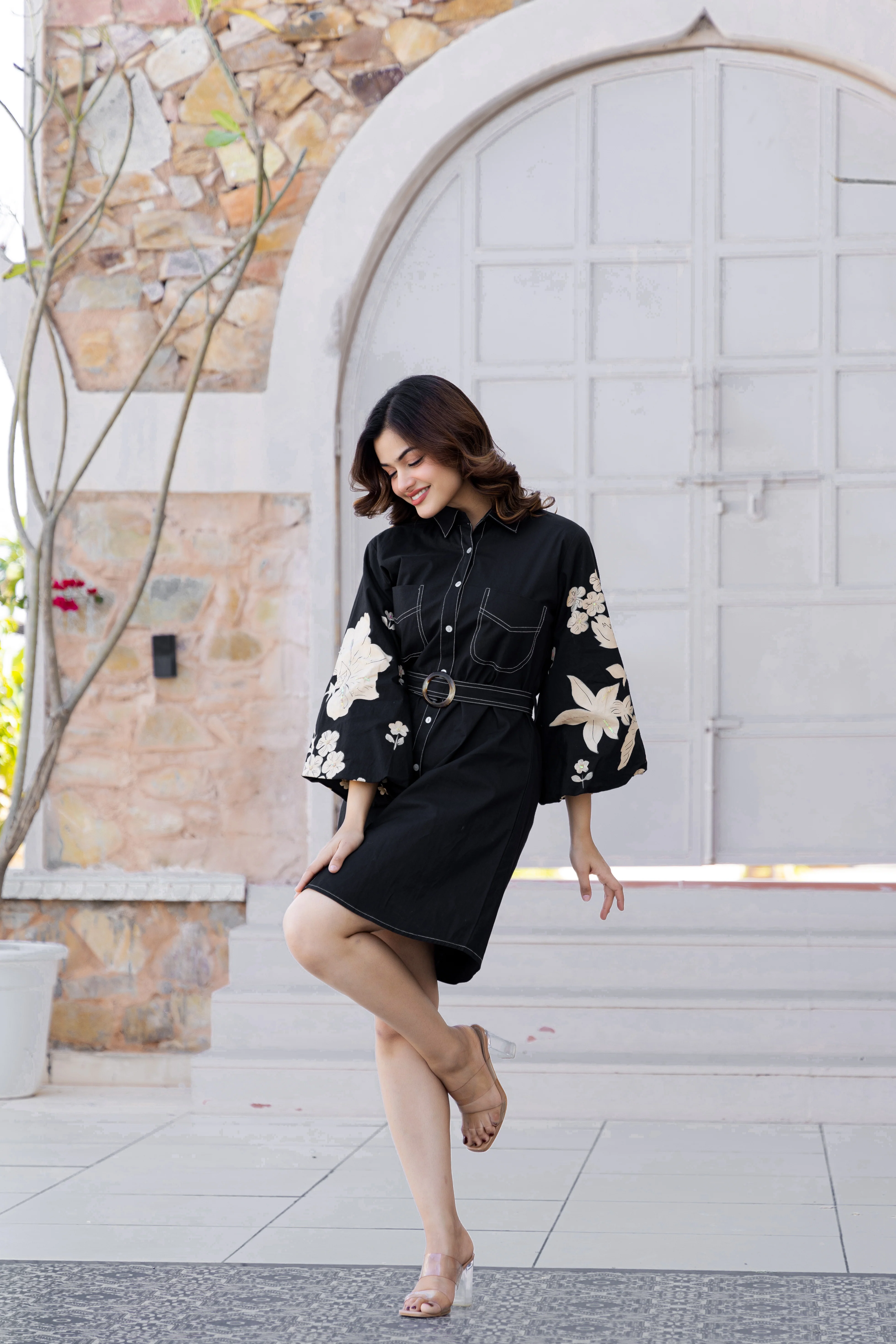 Akira Sapphire Cotton Dress - Image 8