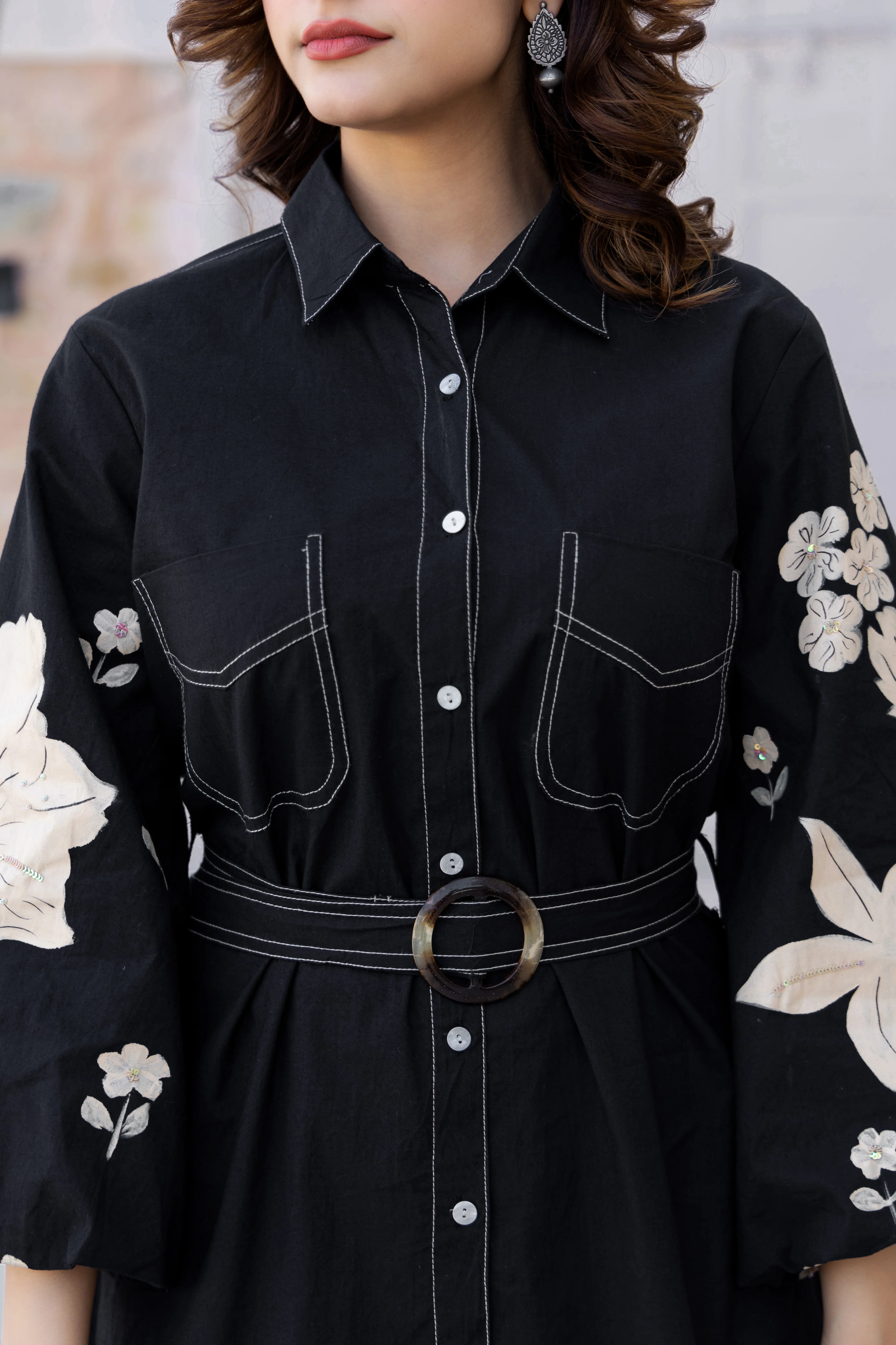 Akira Sapphire Cotton Dress - Image 9