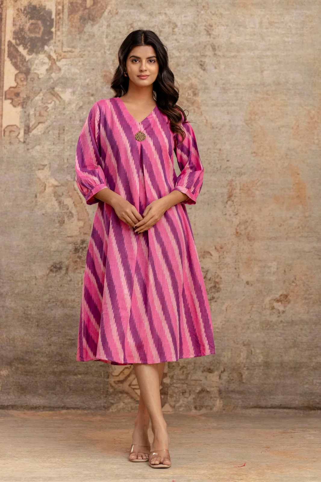 Mika rouge cotton Dress - Image 3
