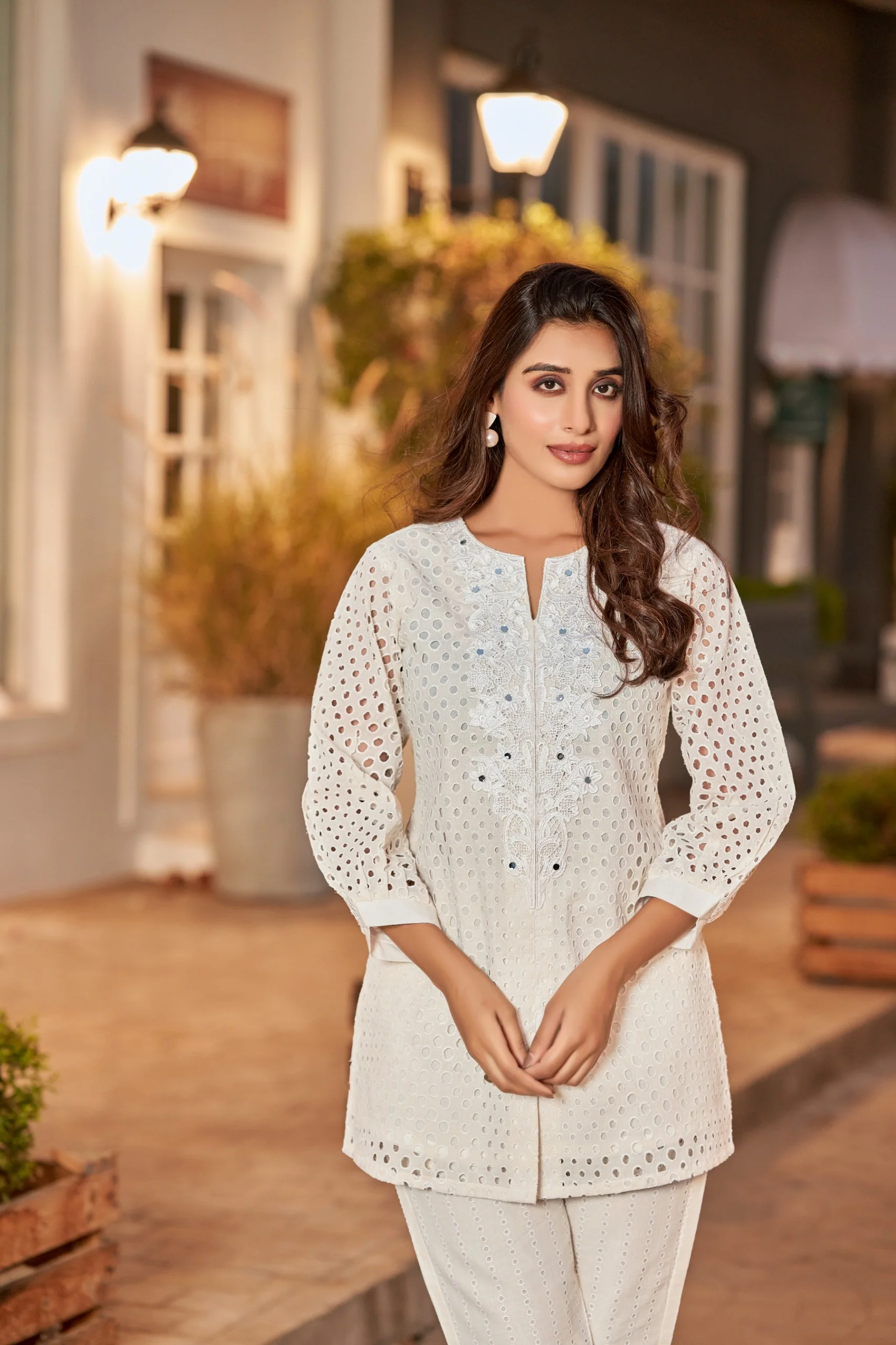 Iyana Frosty Shchiffli cotton co-ord set - Image 4