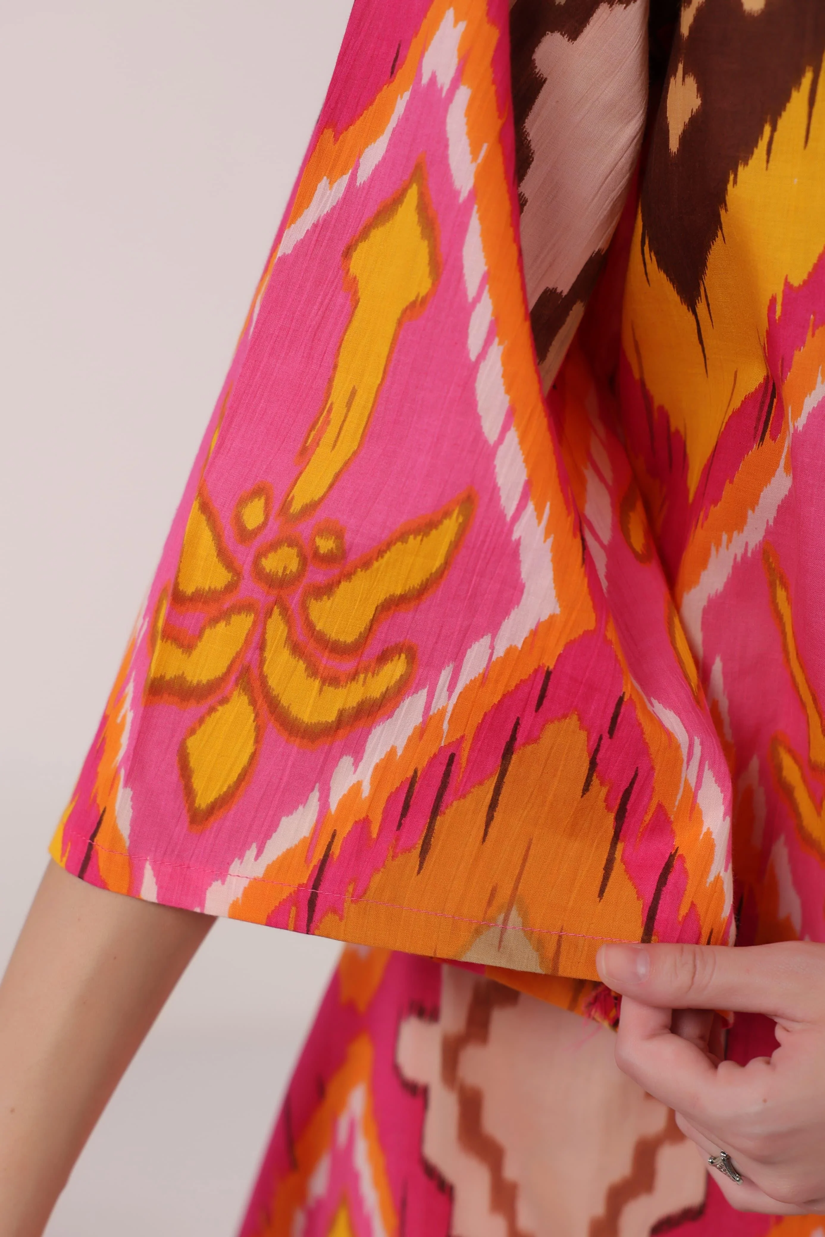 Kara Apricot ikat print Co-ord Set - Image 7