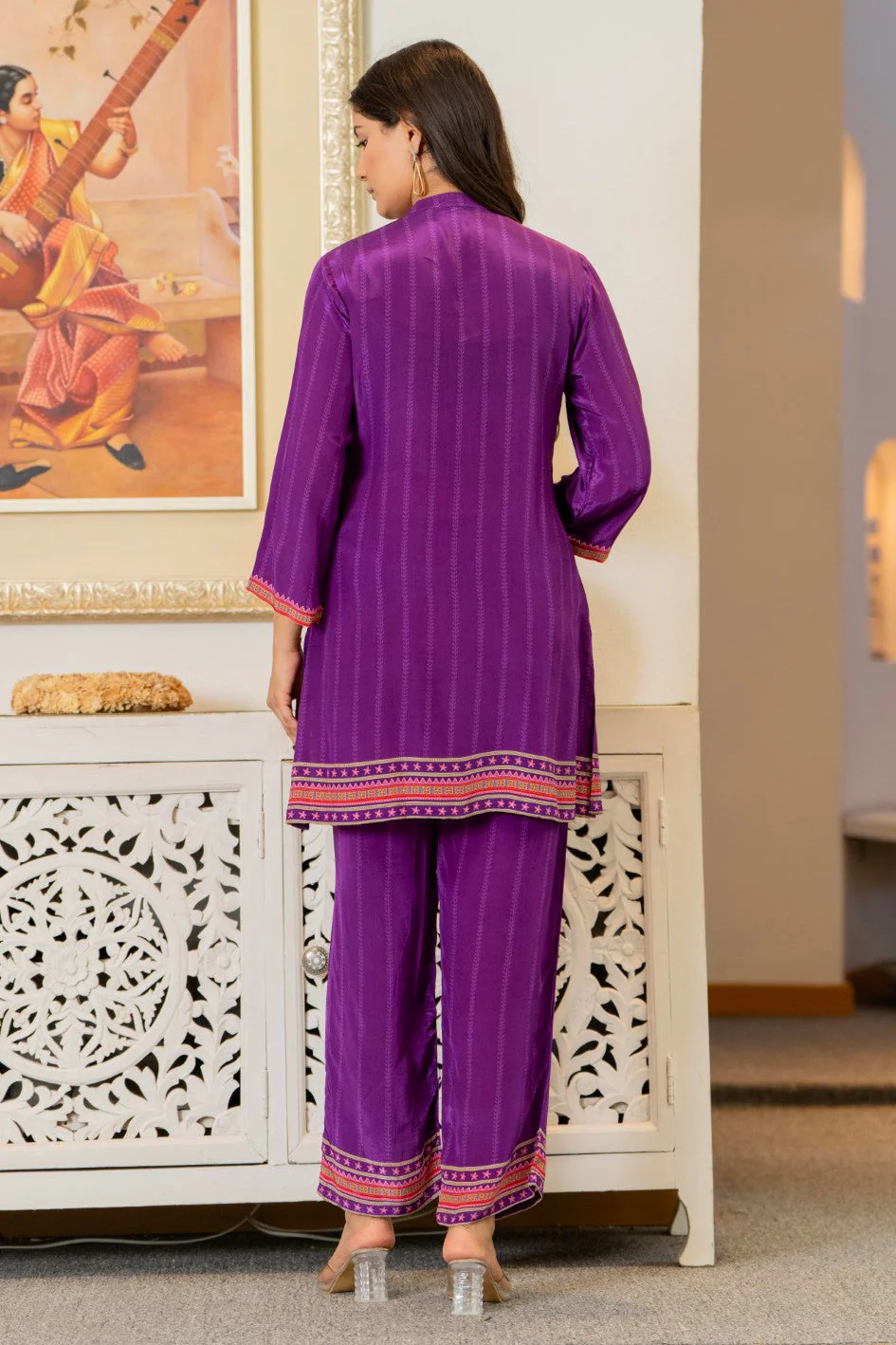 Maurya thistle printed co-ord set - Image 3