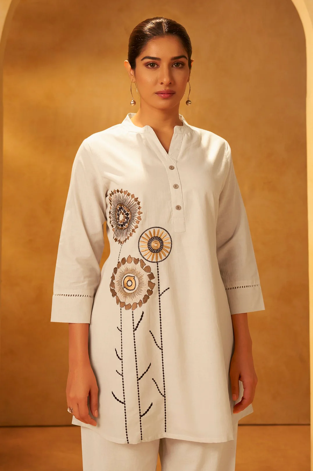 Rashtra Dove Embrodiery Cotton Co-ord Set - Image 2