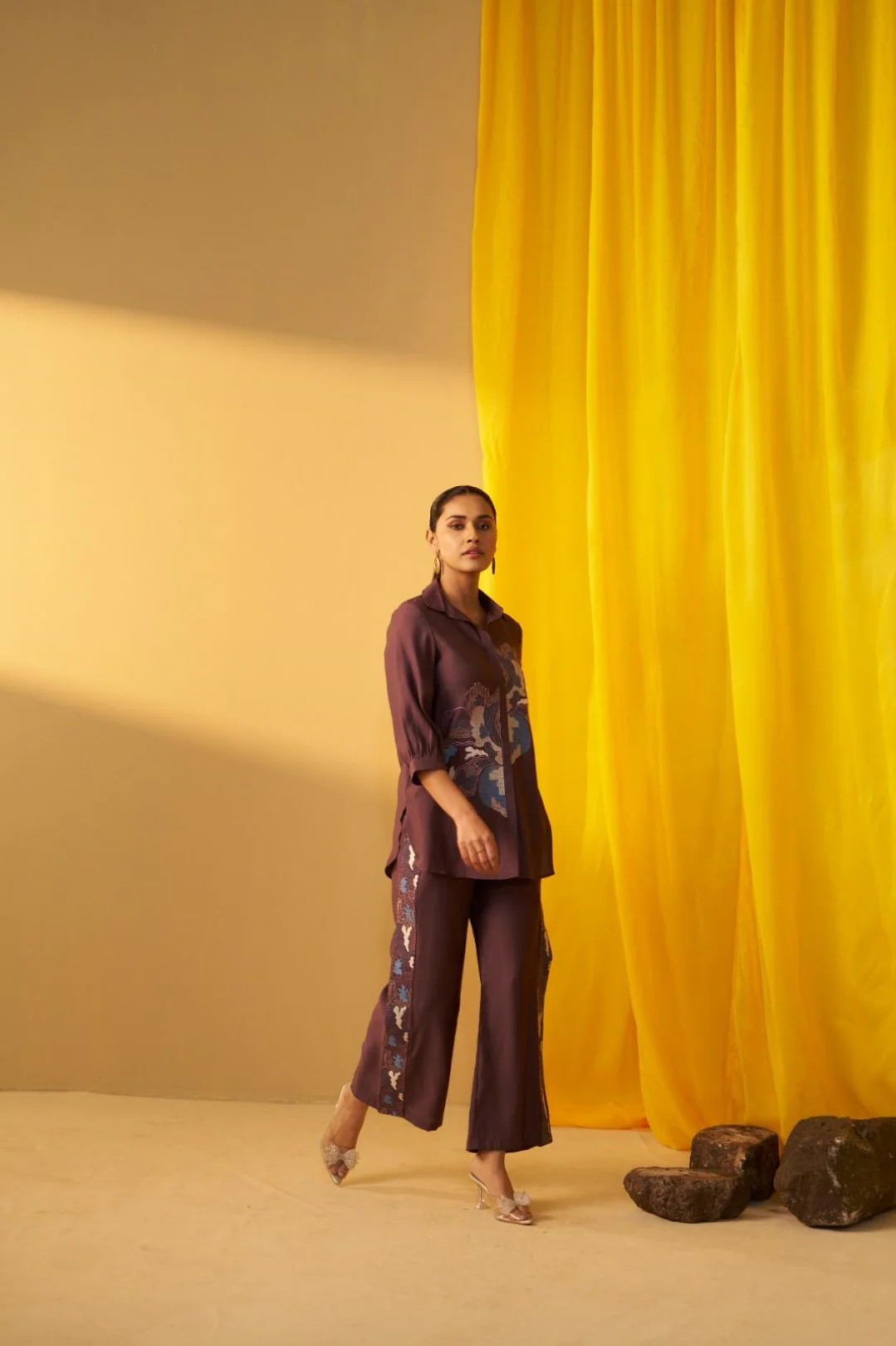 Tisca choccy embroidery co-ord set - Image 5